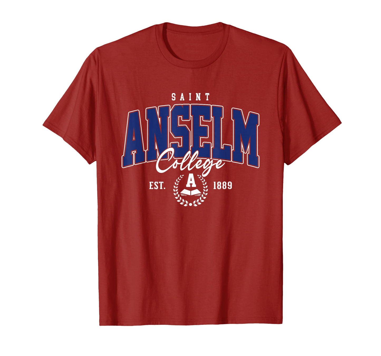 Saint Anselm Vintage Arch Athletic Sports Tee for Men Women T-Shirt