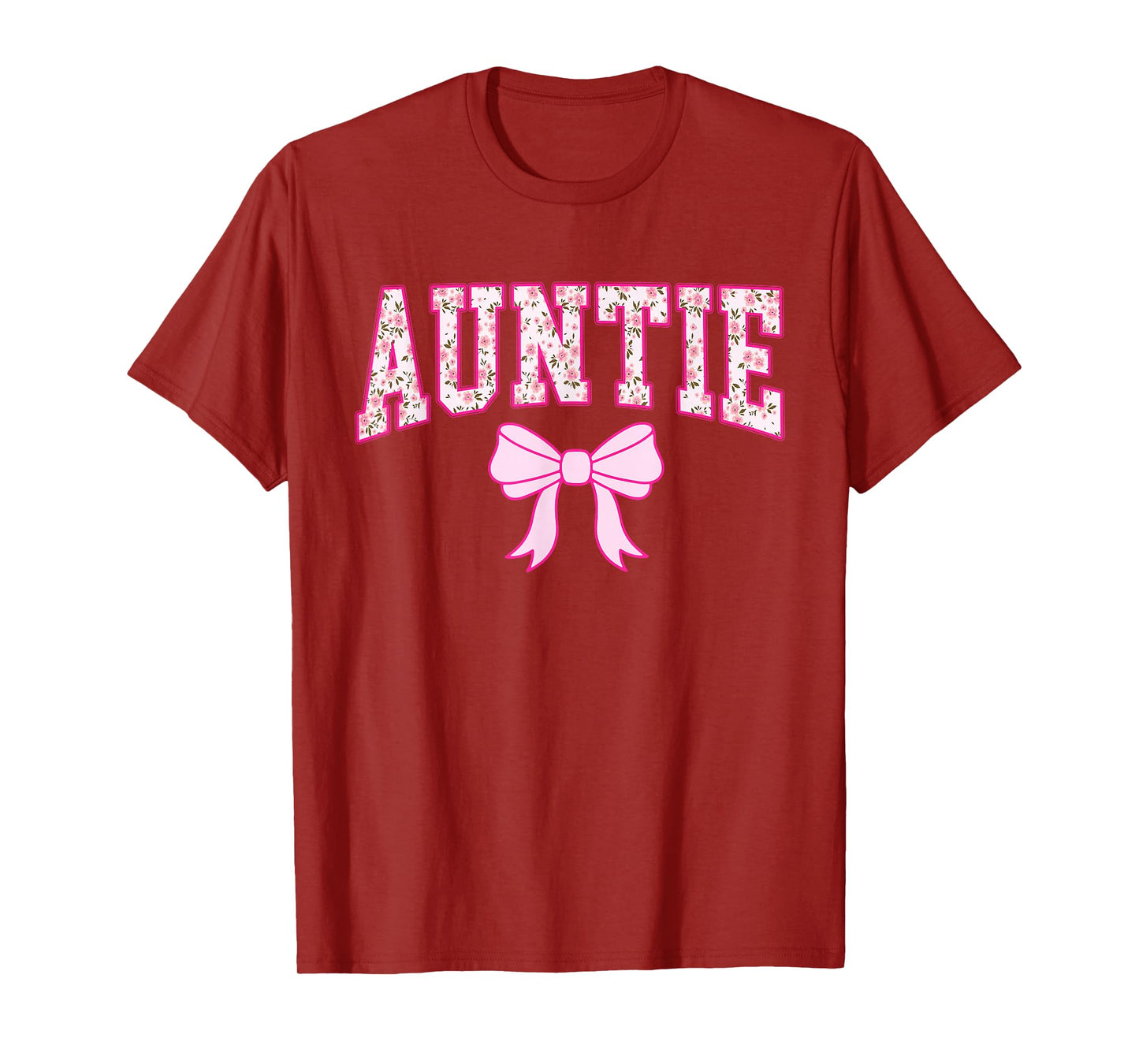 Auntie Coquette Bow Retro Pink Aesthetic Mother's Day Aunt T-Shirt