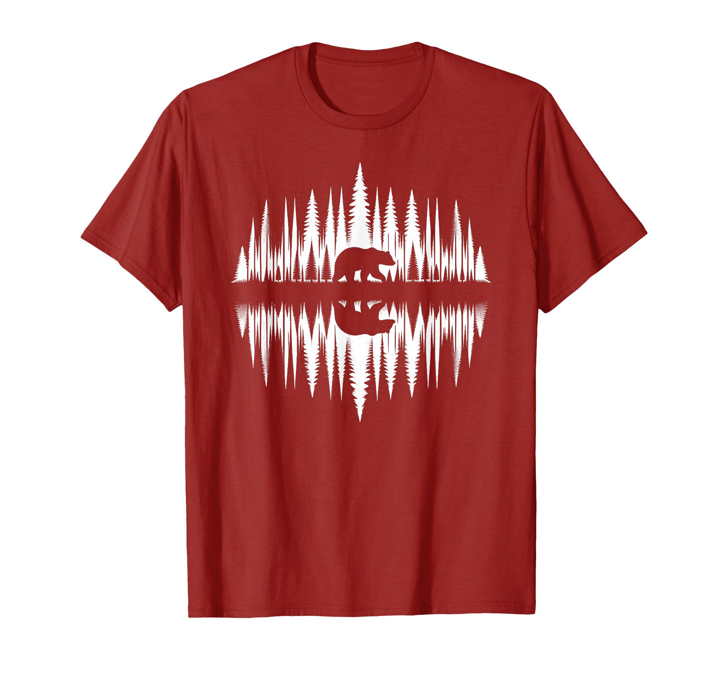 Wildlife Nature Trees Reflection Bear Outdoor Forest T-Shirt
