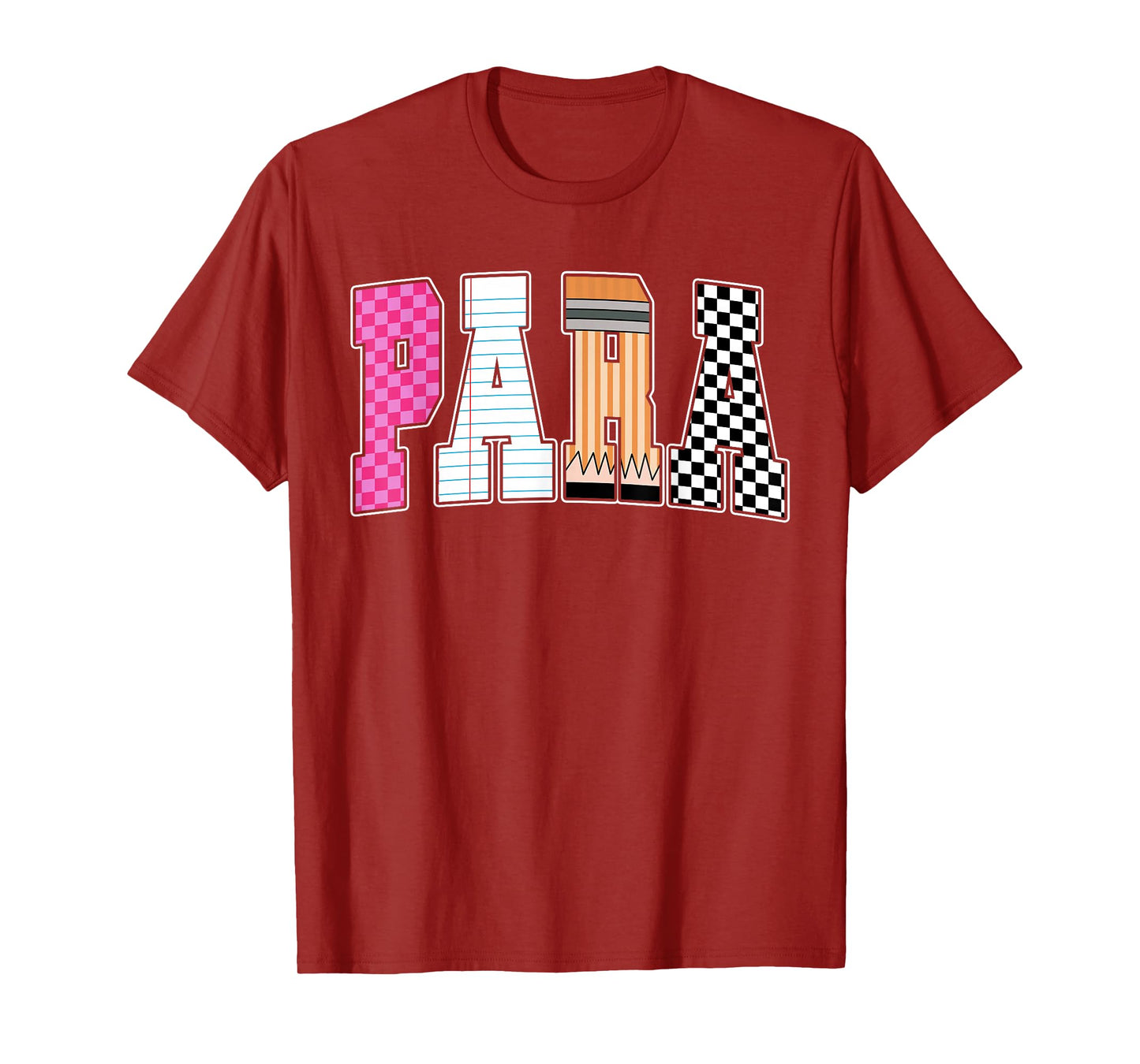 Back to School Teacher para, Preppy Checkered para Life T-Shirt