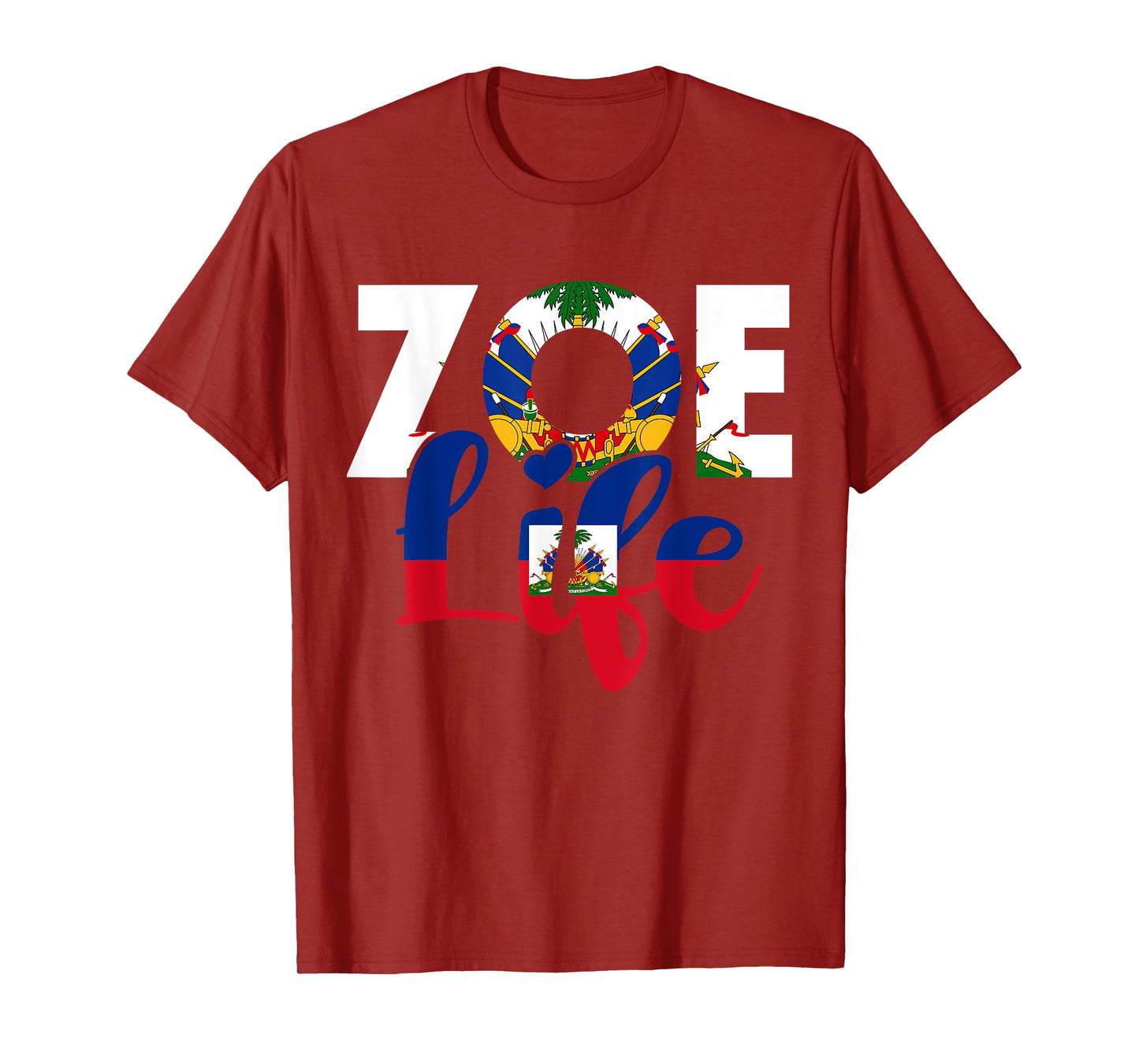 Haiti Flag Zoe Haitian Life Haiti Souvenir T-Shirt