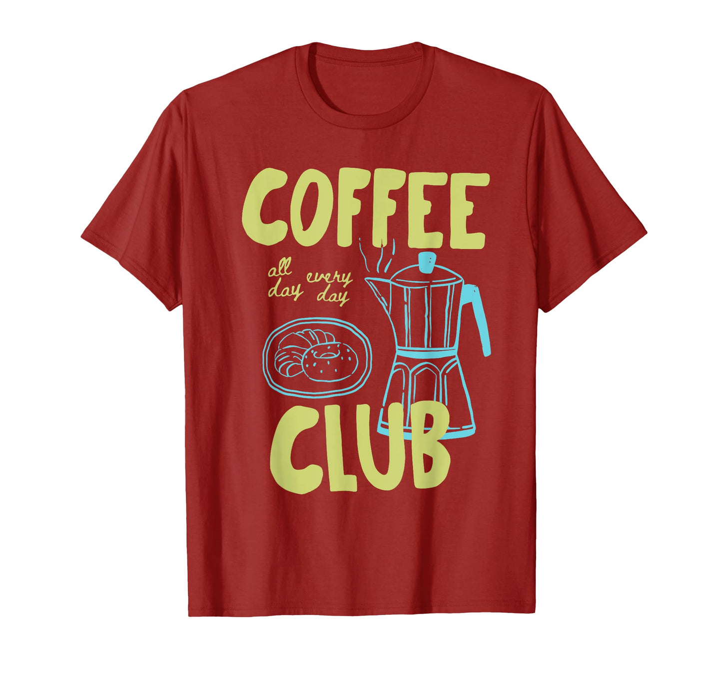 Retro Coffee Club Graphic For Coffee Lovers Men Women T-Shirt