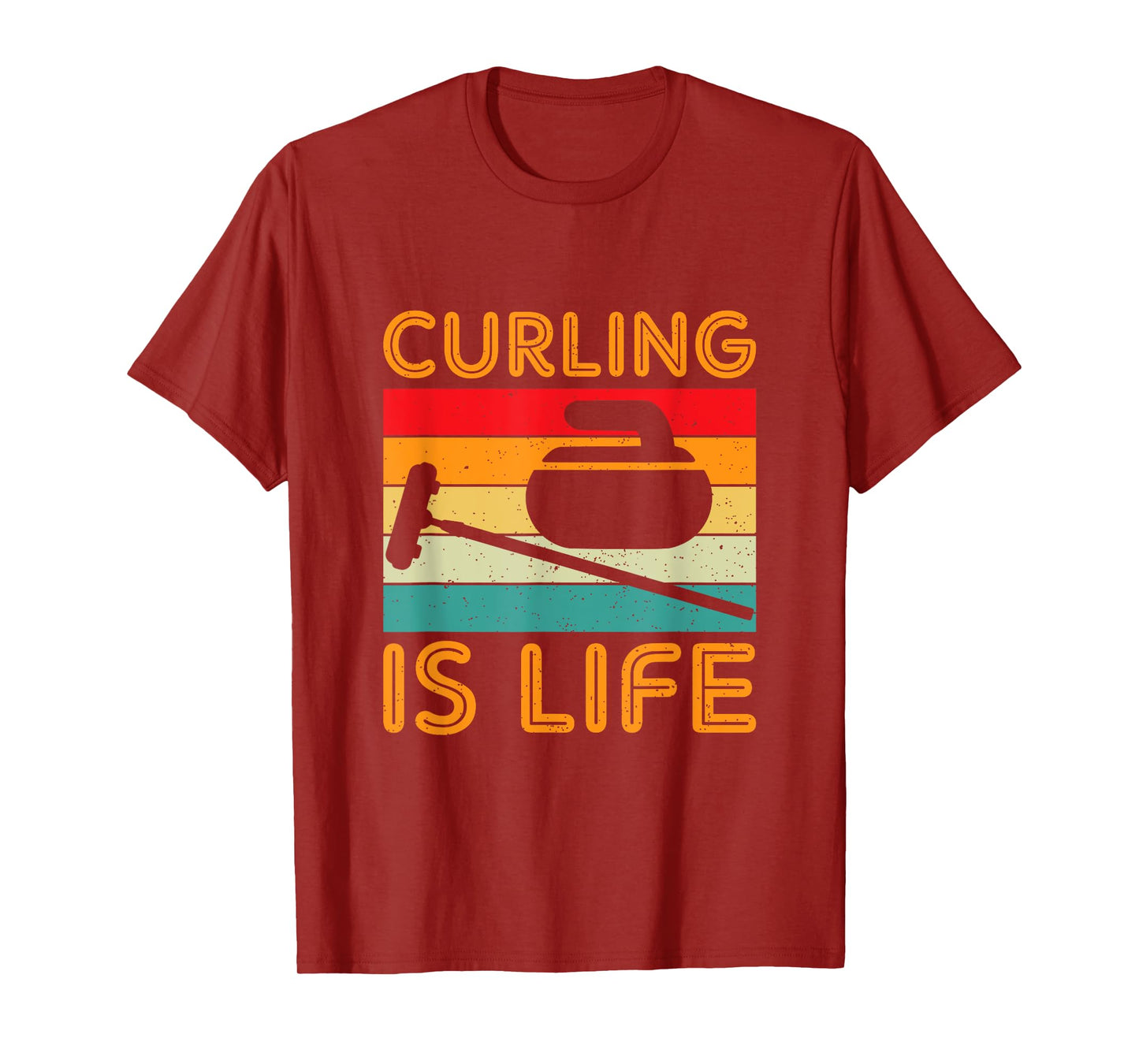 Curling Is Life Winter Sports Lover Design T-Shirt