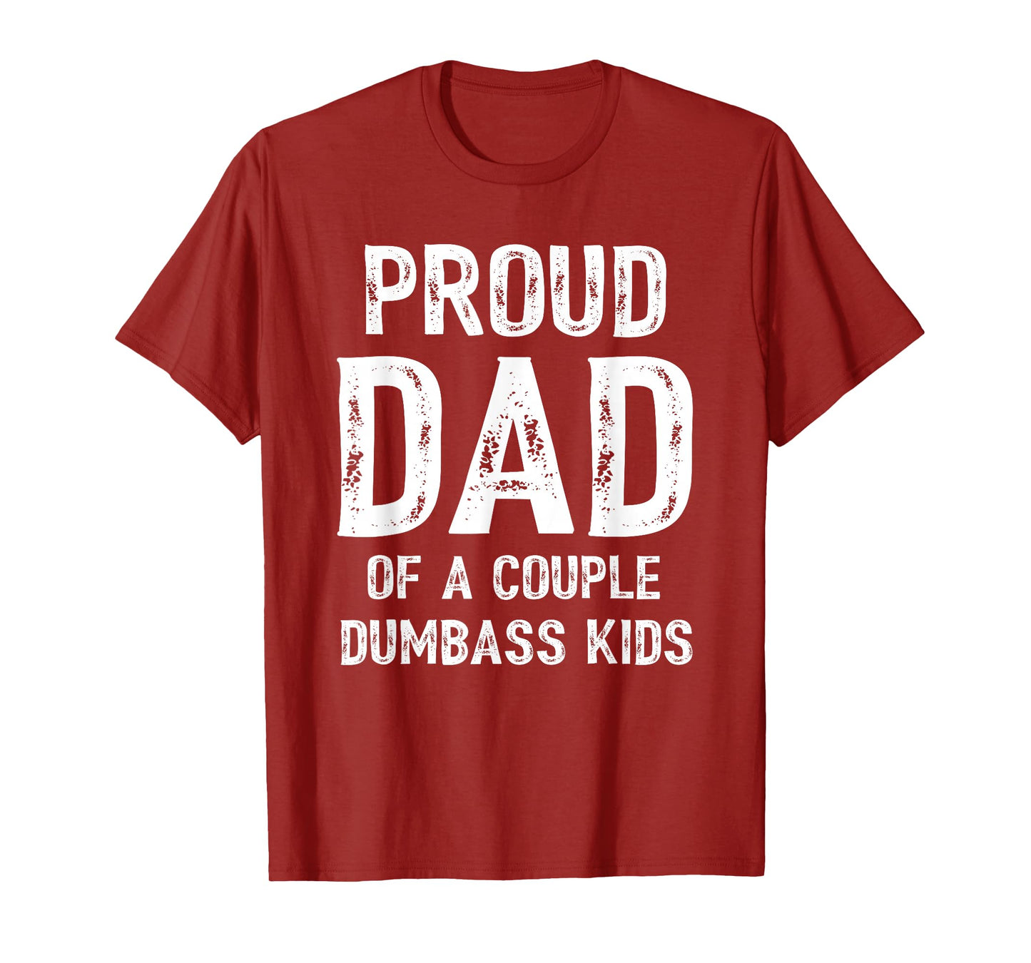 Mens Funny Proud Dad of a Couple Dumbass Kids Father's Day T-Shirt