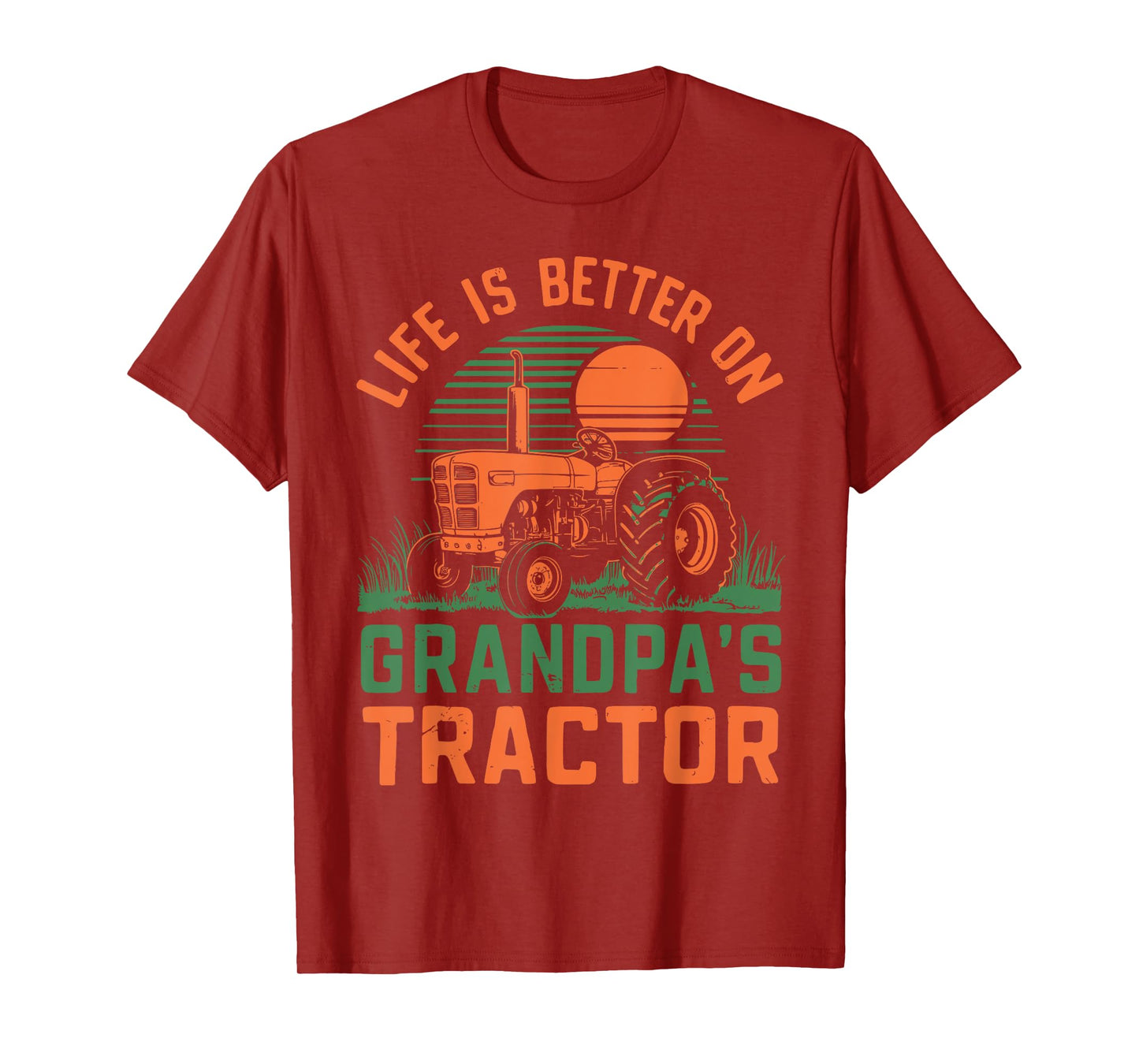 Young Farmer Tractor Boy Life Is Better On Grandpa's Tractor T-Shirt