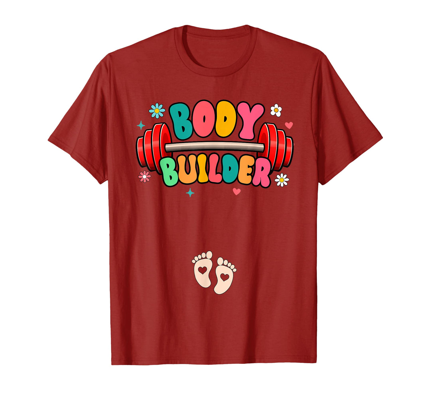 Pregnancy Announcement Fitness Workout Gym Bodybuilder T-Shirt