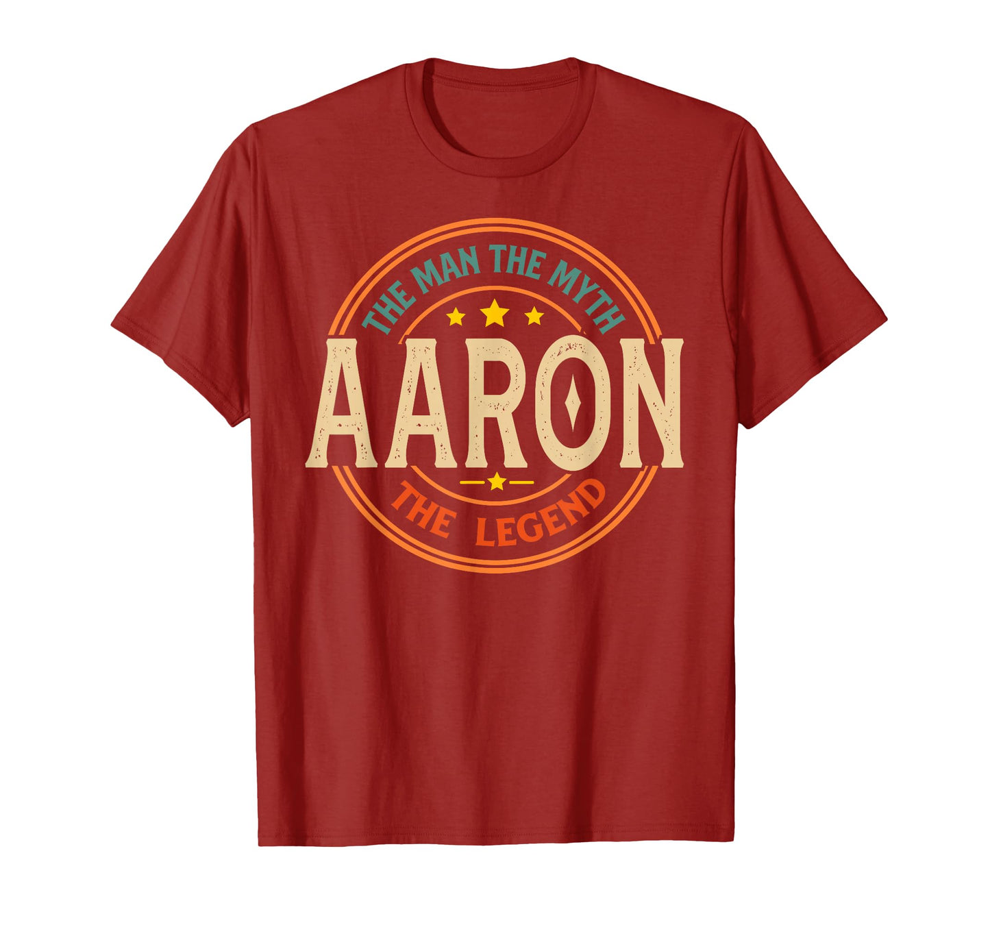 AARON The Man The Myth The Legend Vintage Personalized T-Shirt