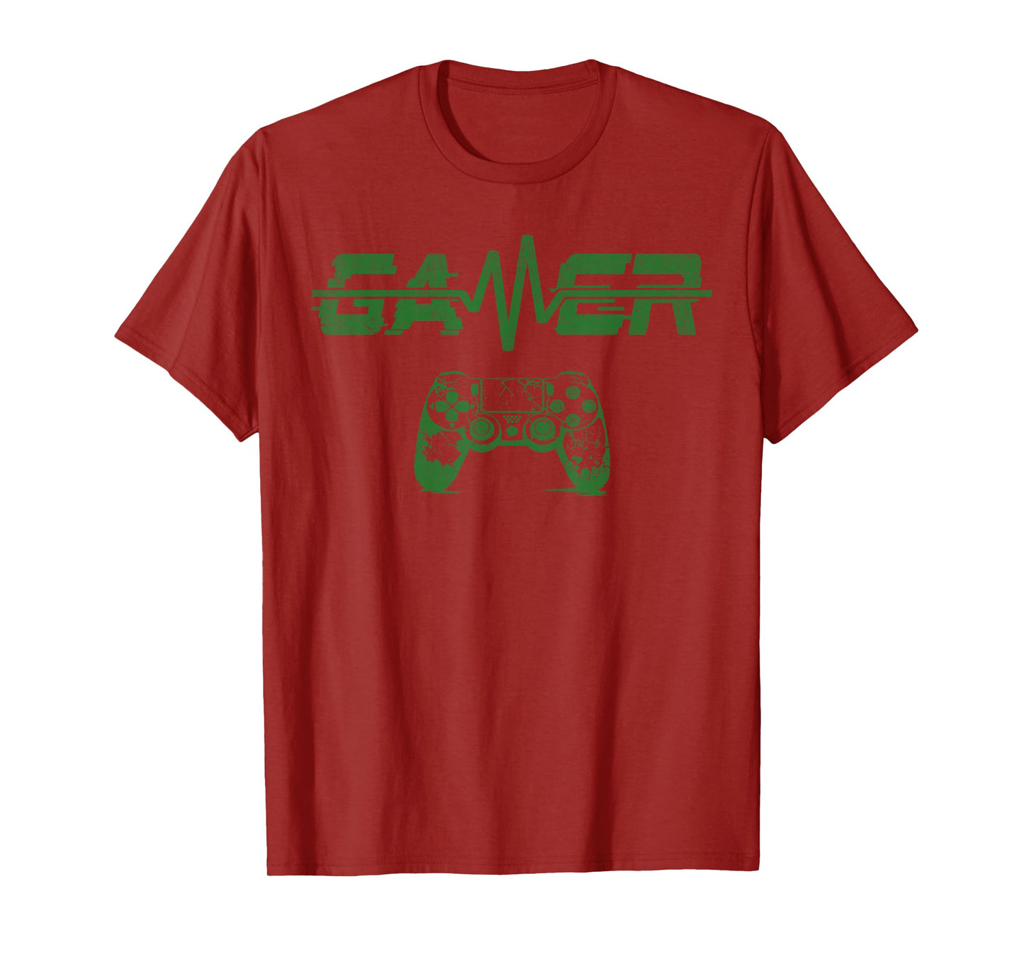 Gamer Heartbeat Video Games Gaming Boys Teens Men T-Shirt