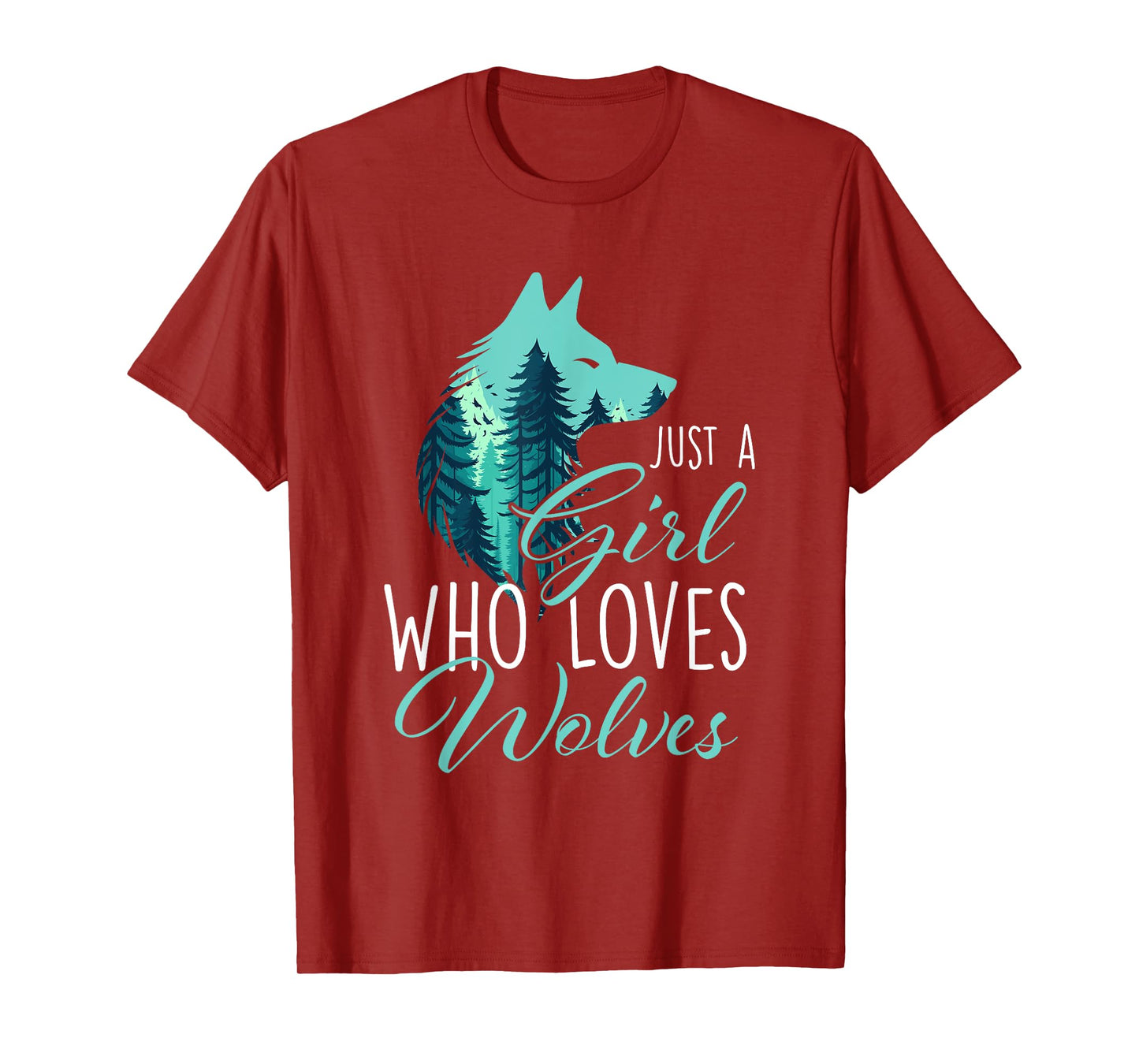 Just A Girl Who Loves Wolves - Wolf Lover Wildlife Animal T-Shirt