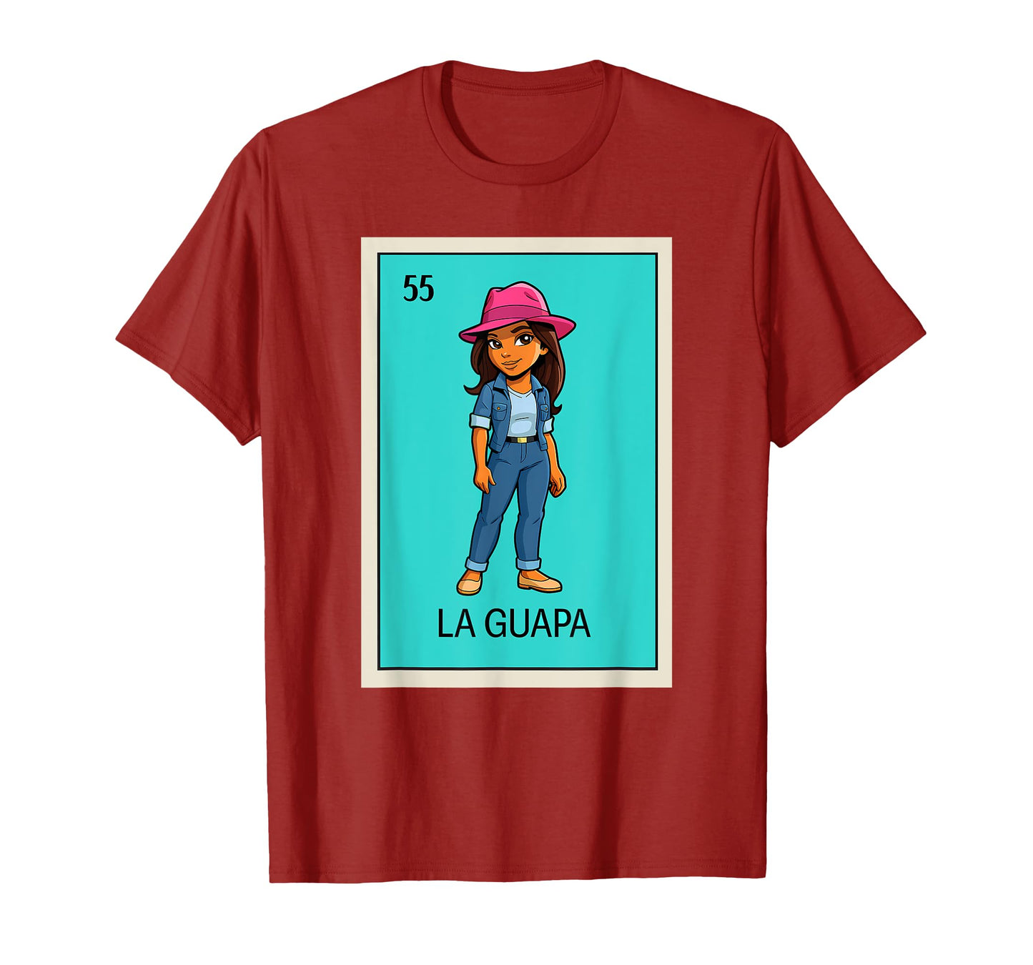 Mexican Lottery Designs Mexican La Guapa Cute Pretty Girl T-Shirt