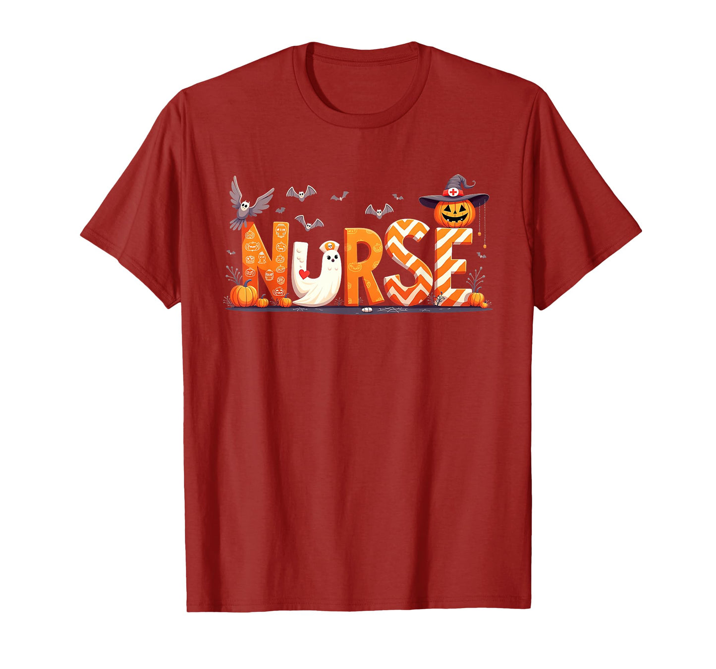 Cute Nurse Ghost Healthcare Worker Nurse Halloween T-Shirt