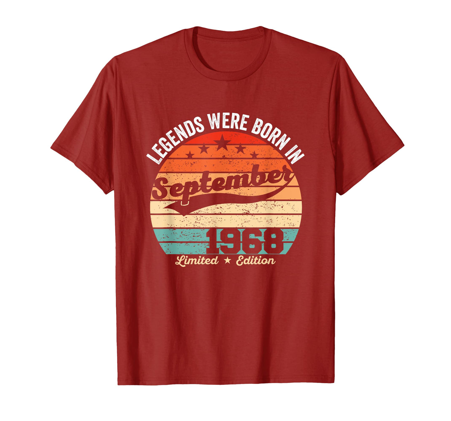 Vintage 57th Birthday Legends Were Born In September 1968 T-Shirt