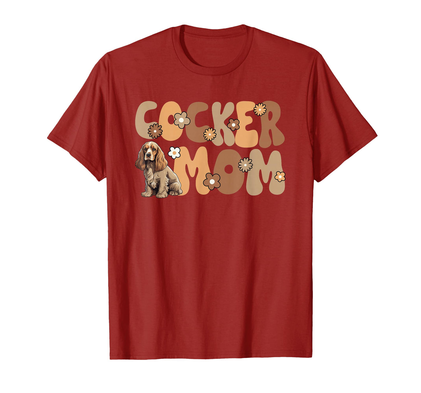English Cocker Spaniel Groovy World's Best Cocker Mom T-Shirt