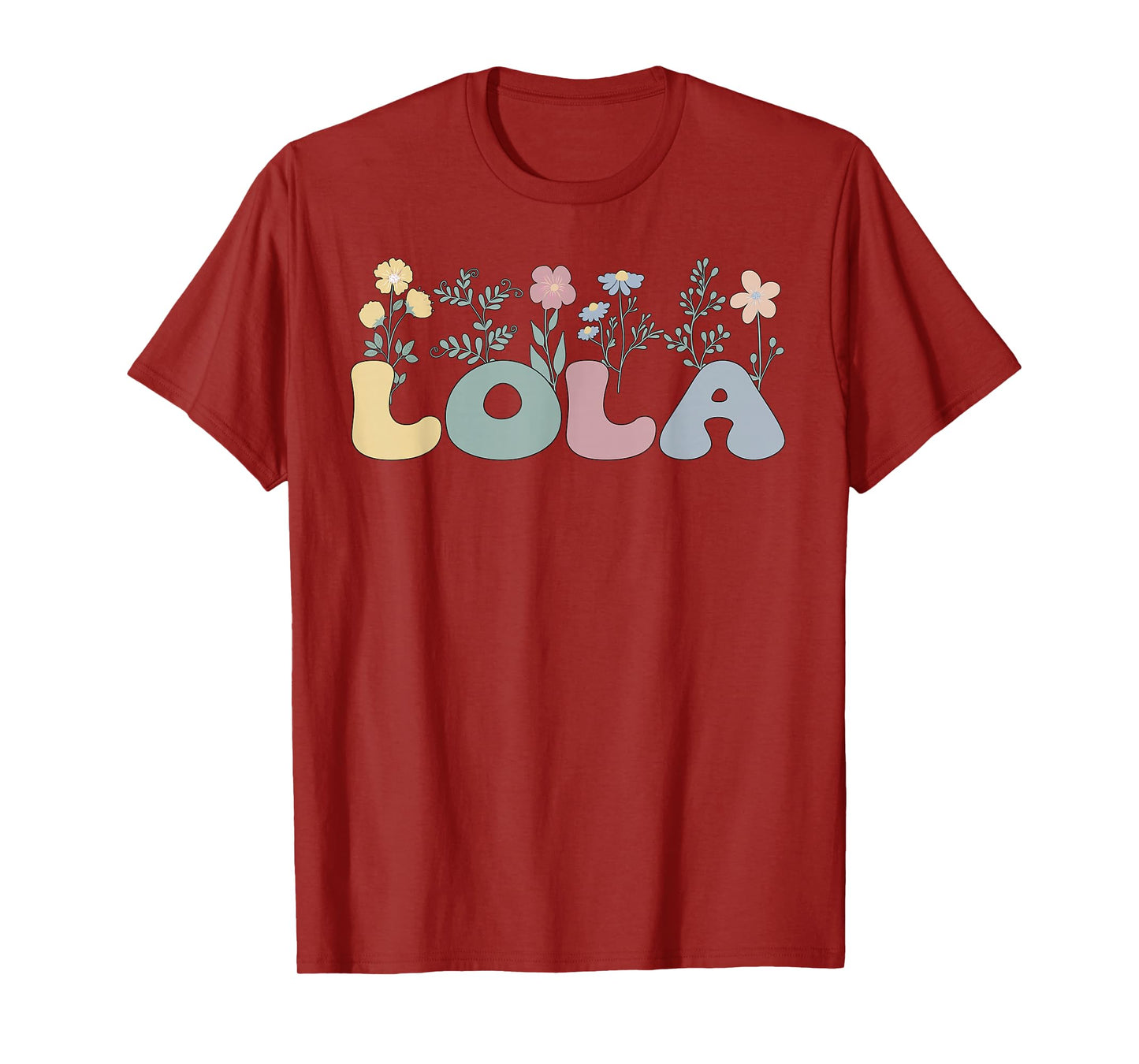 Groovy Lola Grandmother Flowers Lola Grandma T-Shirt
