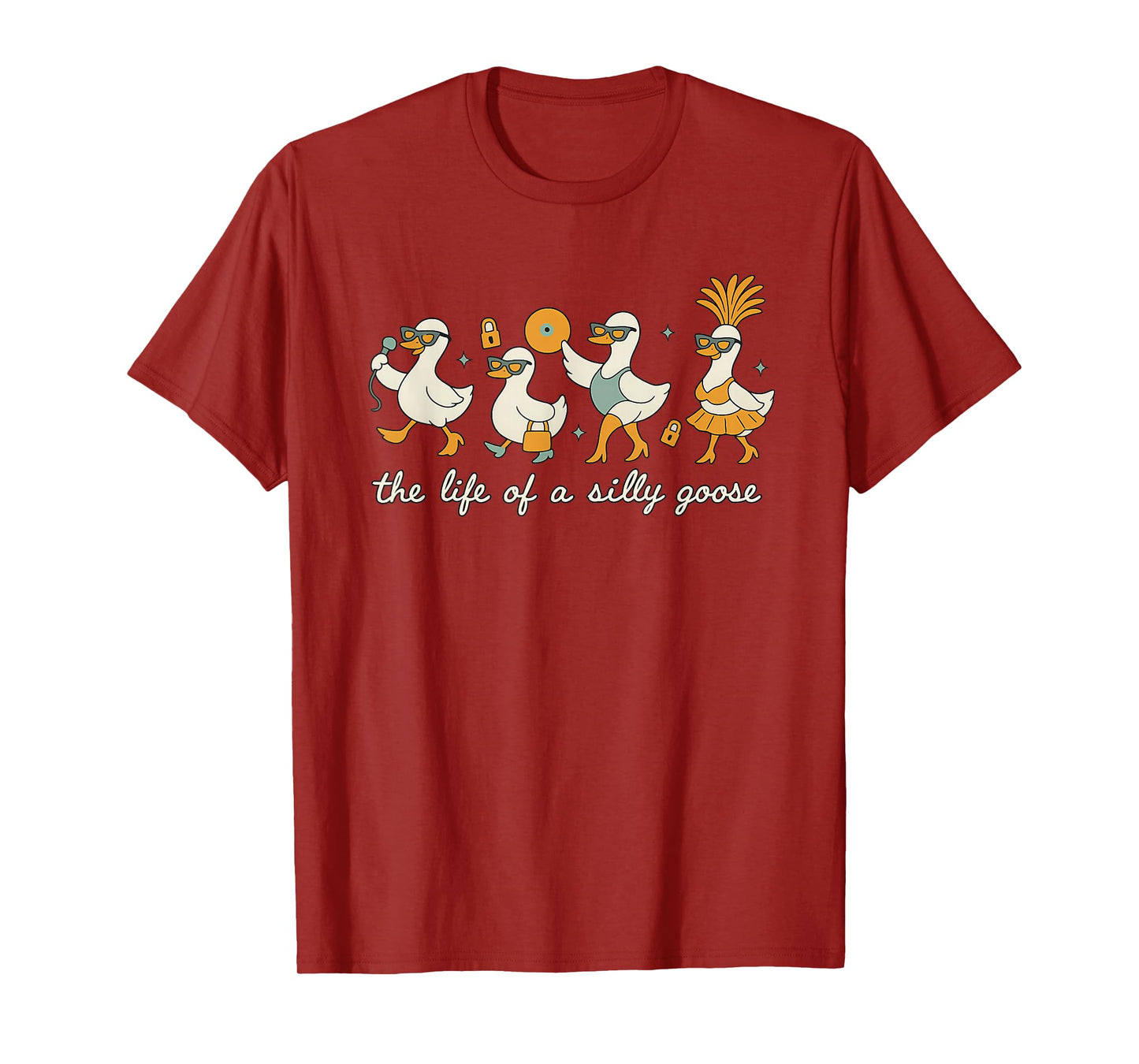 The Life of a Goose Funny Trendy Meme Silly Show Girl Tee T-Shirt