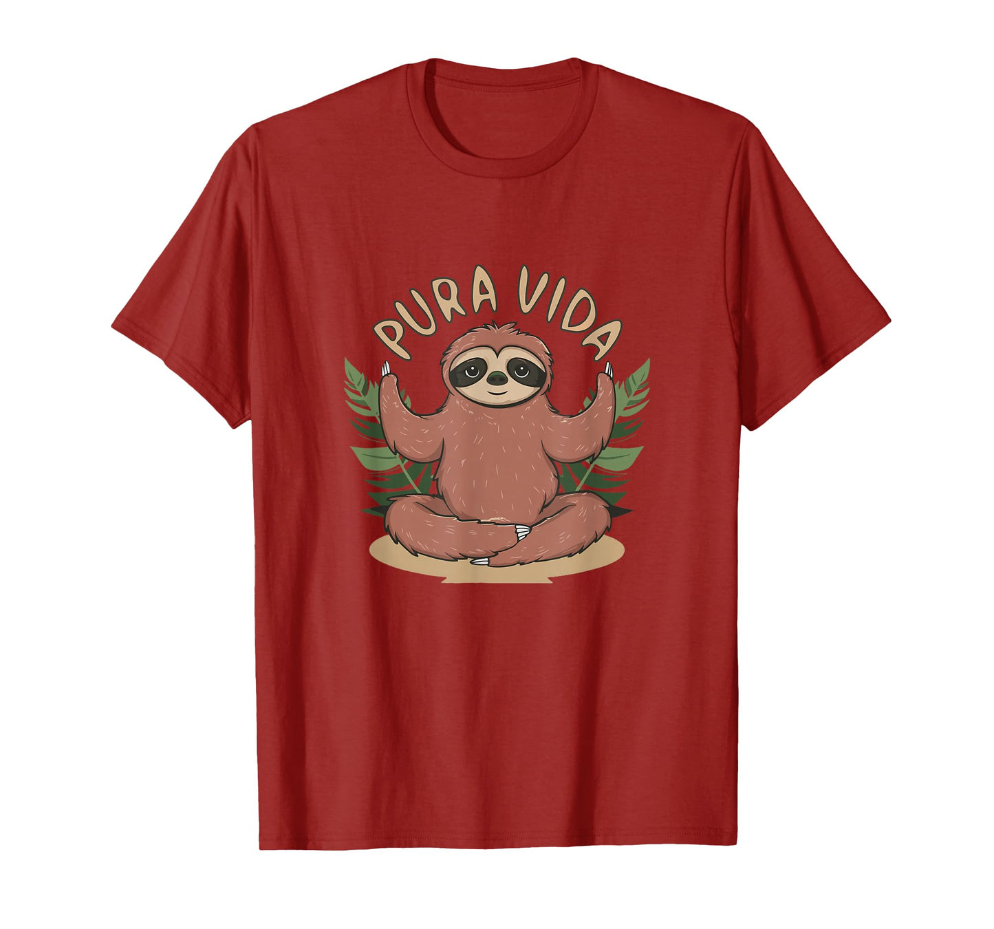 Pura Vida Costa Rica Yogi Sloth Meditation - Costa Rican T-Shirt
