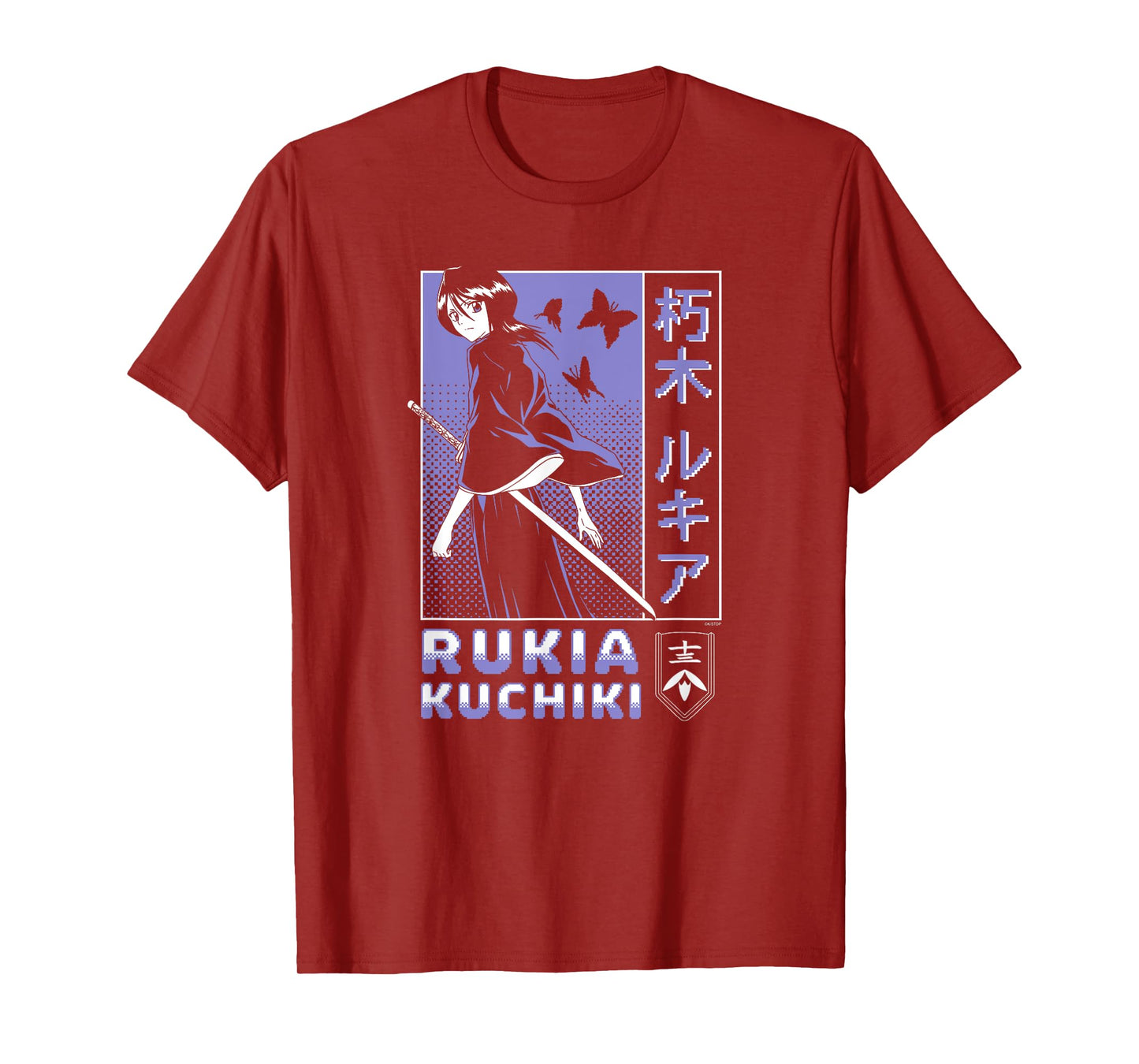 BLEACH Rukia Kuchiki Pixelated Background Anime T-Shirt