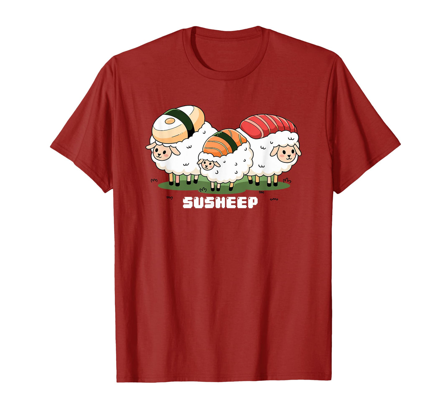 Susheep Funny Sushi Sheep Food Pun Kawaii Animal Tee T-Shirt