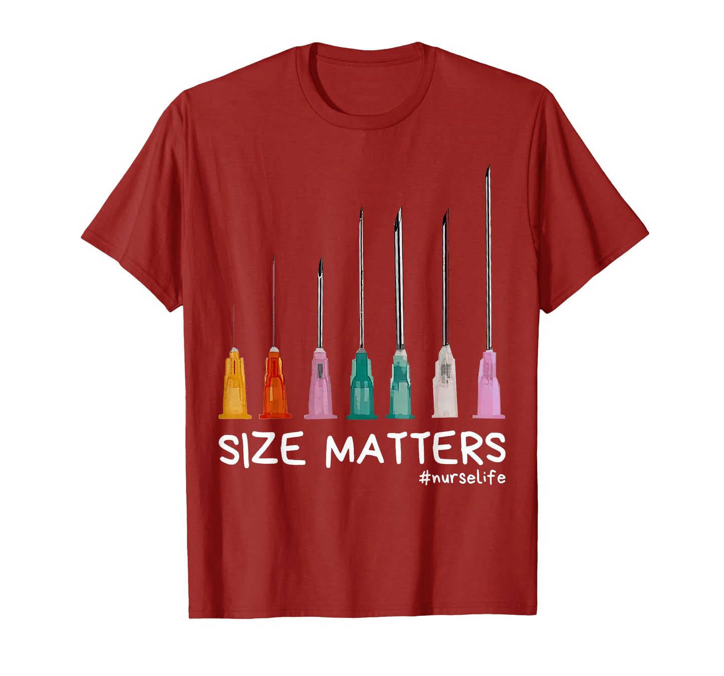 Needle Size Matters Funny Nursing CNA Nurse Life T-Shirt