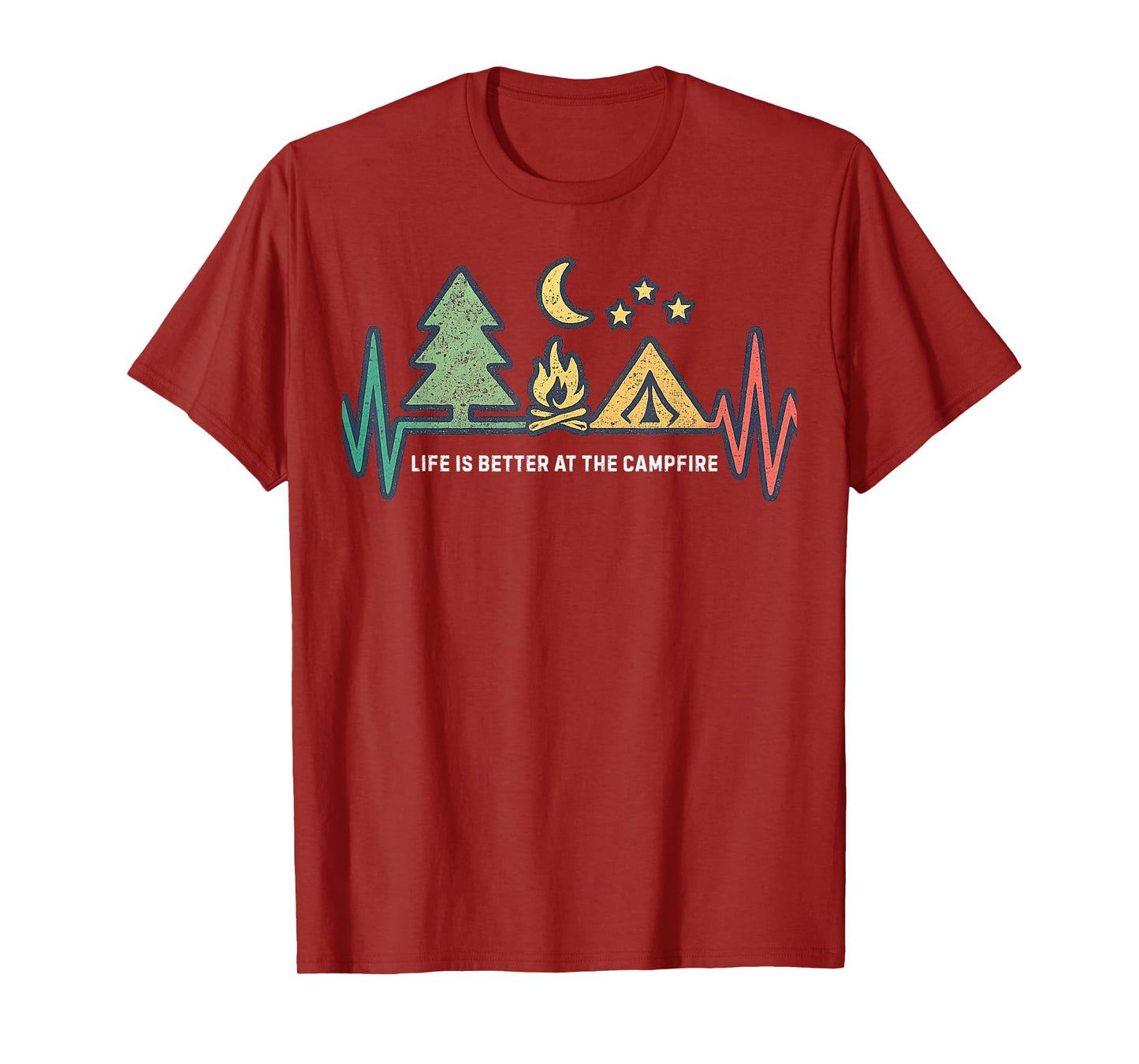 Life is Better at The Campfire Vintage Camping Funny Camping T-Shirt