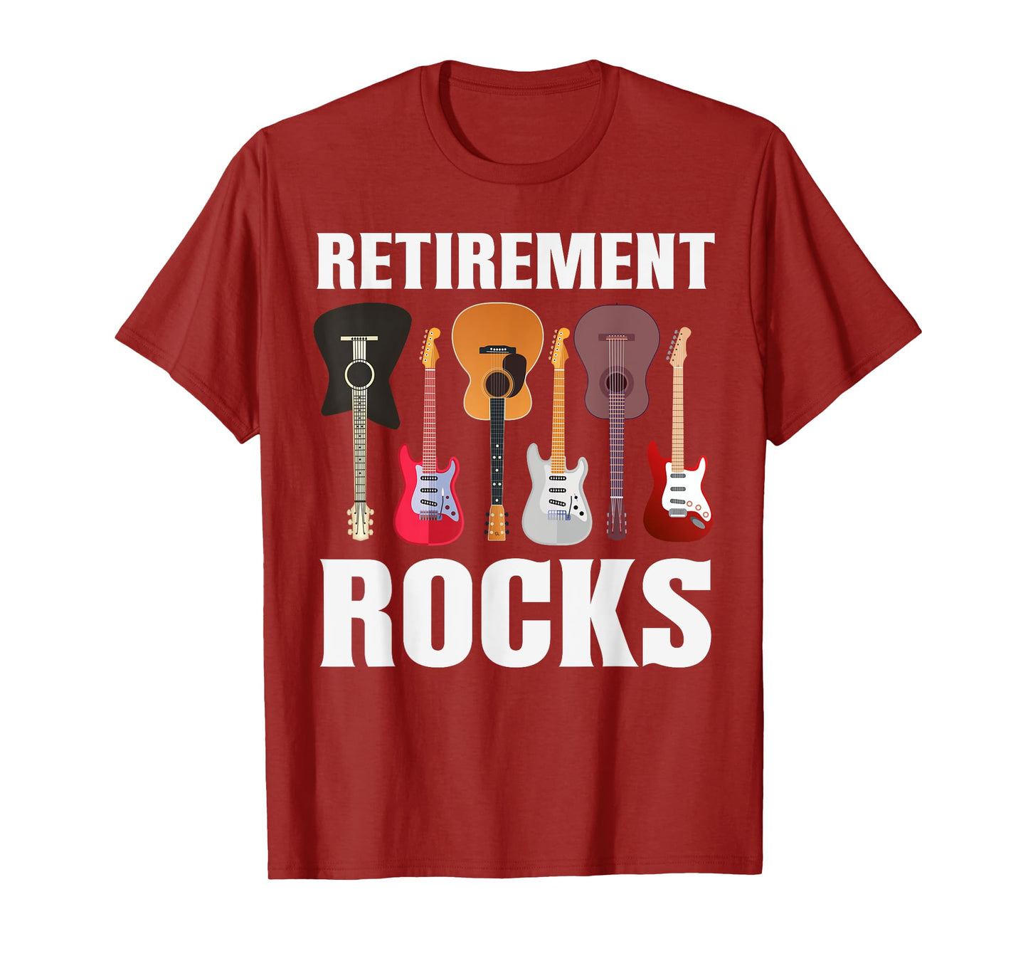 Funny Guitar Collector Retirement Rocks Guitarist Musician T-Shirt