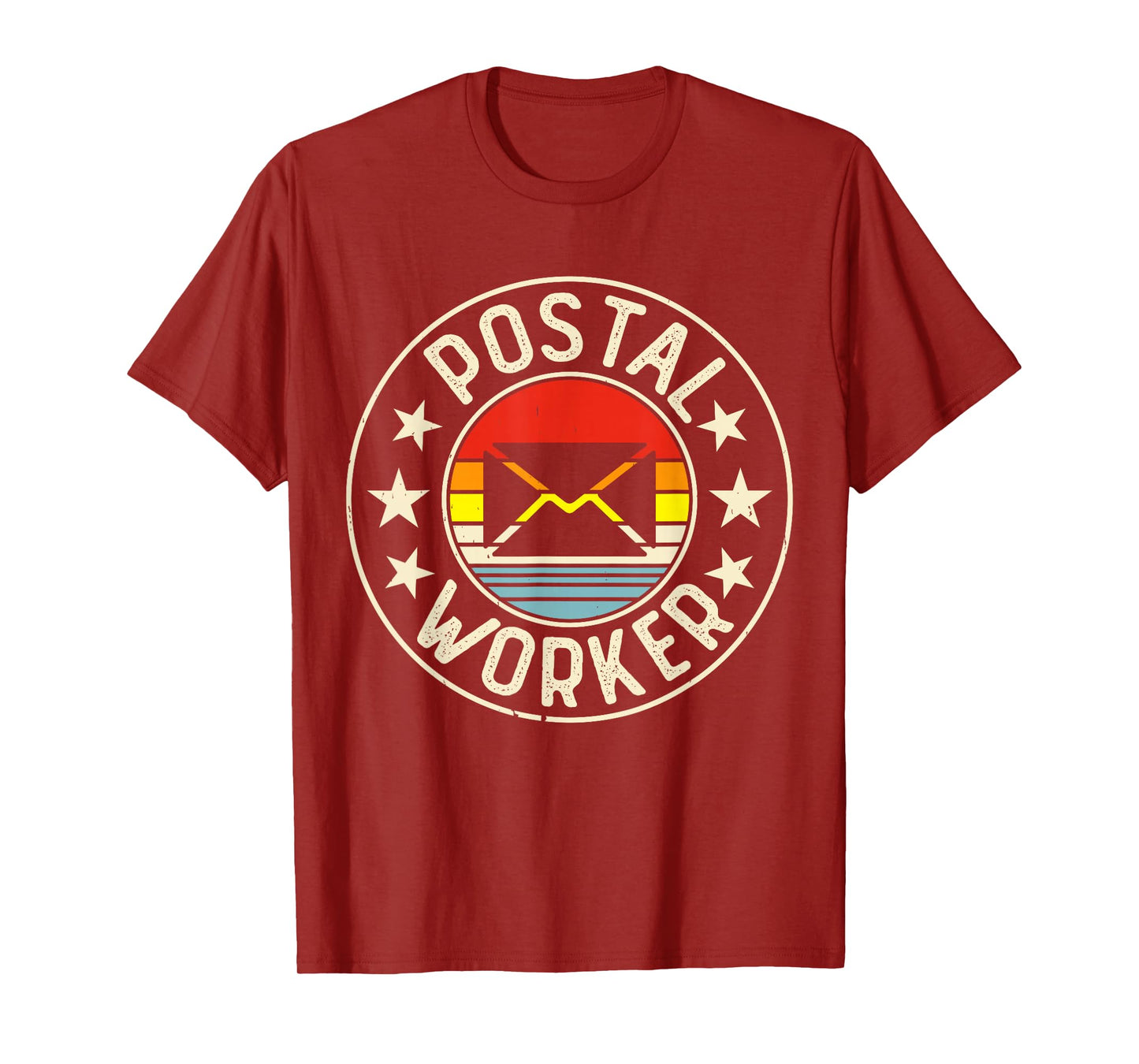 Postal Worker Sunset Vintage Retro T-Shirt