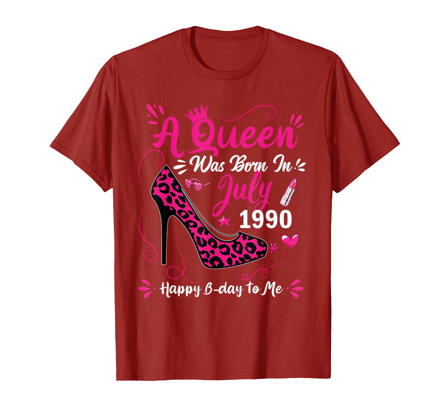 35th Birthday High Heel A Queen Was Born In July 1990 T-Shirt