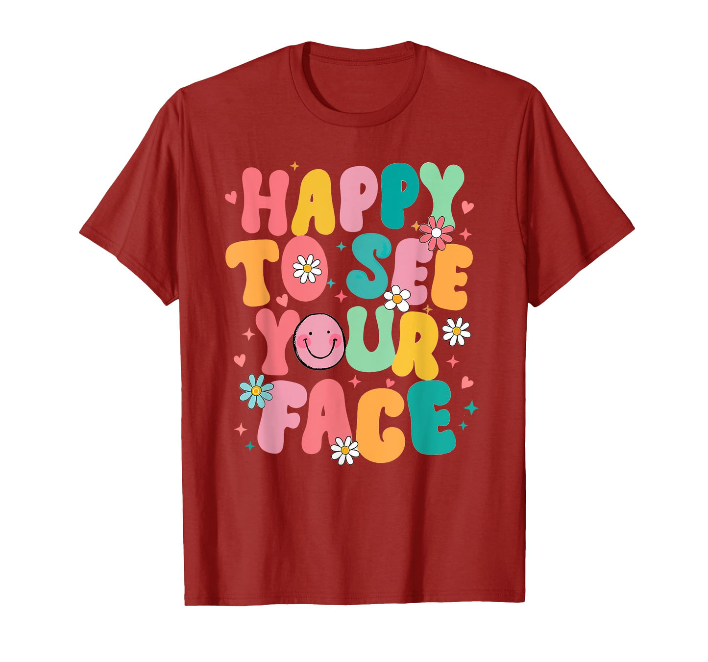 Happy To See Your Face Teacher Disco Ball Back To School T-Shirt