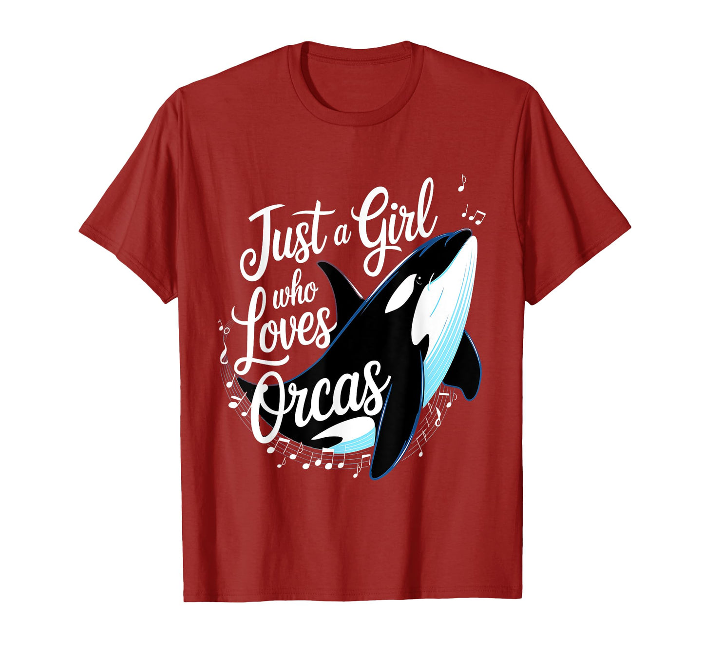 Orcas Just A Girl Who Loves Orcas Killer Whales Ocean Girls T-Shirt