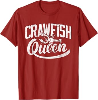 Crawfish Queen Cajun Boil Shirt Cute Crayfish Women Girls T-Shirt