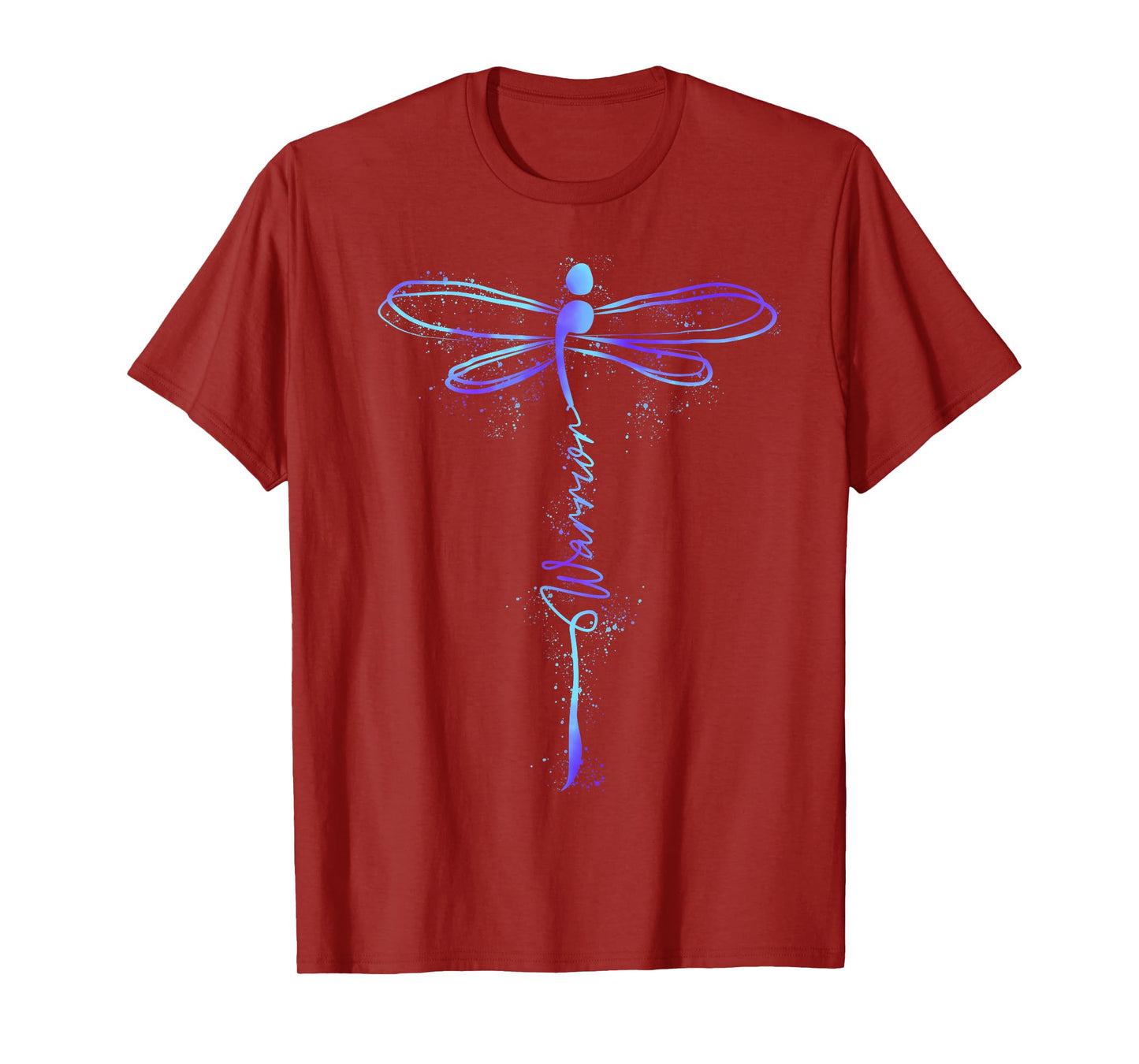 Suicide Prevention Awareness Warrior Teal Purple Dragonfly T-Shirt