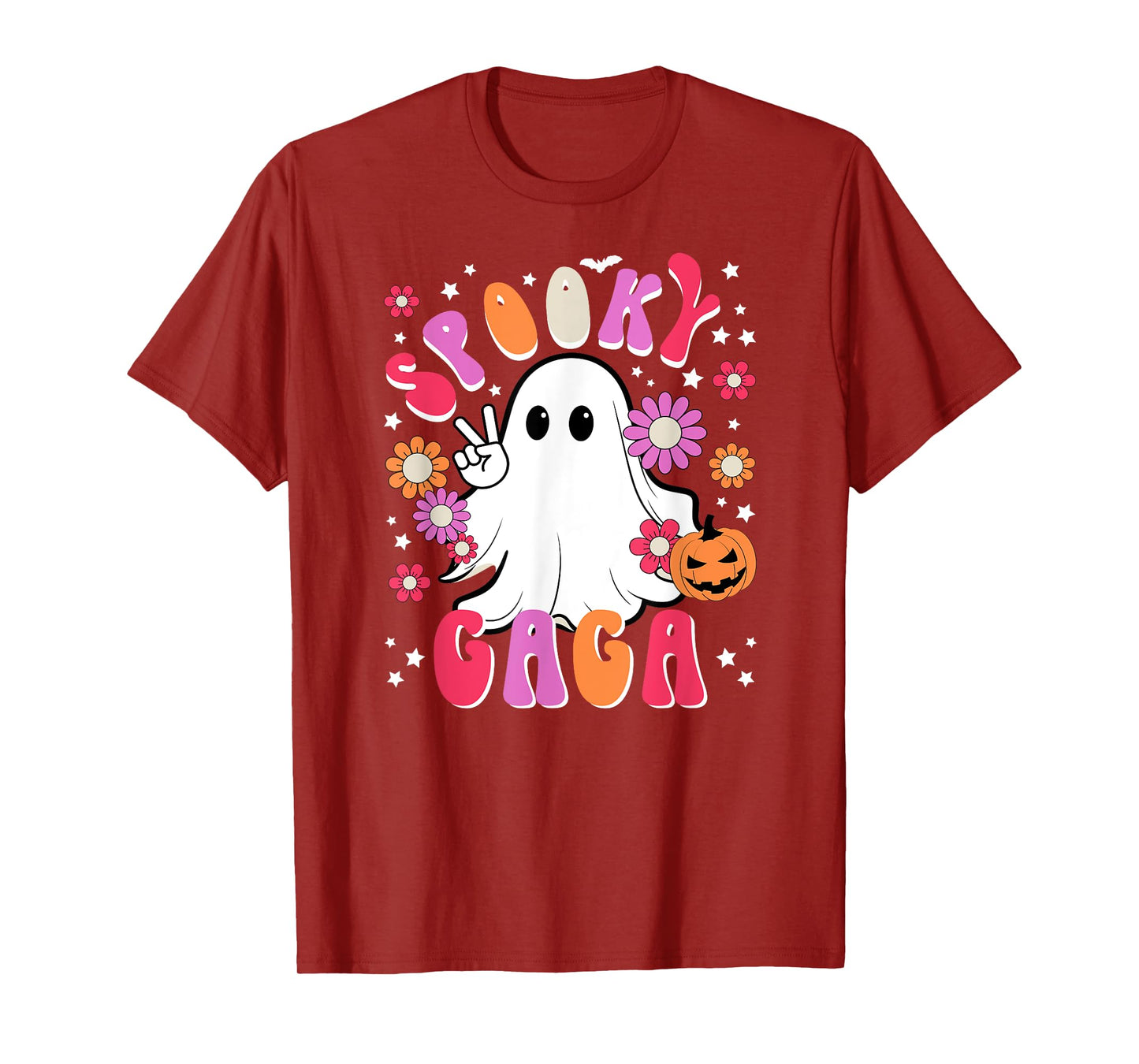 Spooky Gaga Grandma Halloween Gaga Grandmother Groovy T-Shirt