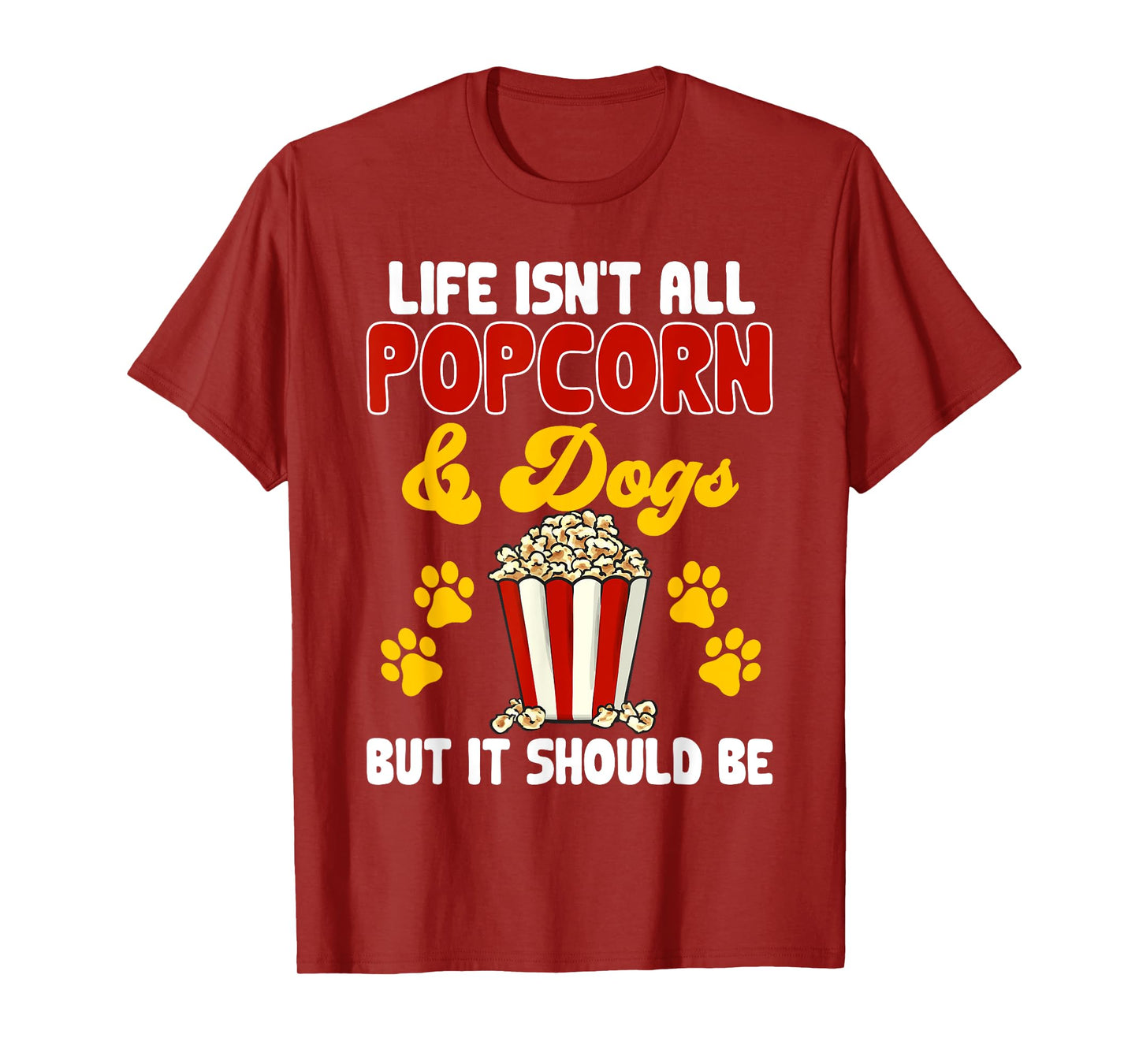 Popcorn Movie Night Snack Dogs Popcorn T-Shirt