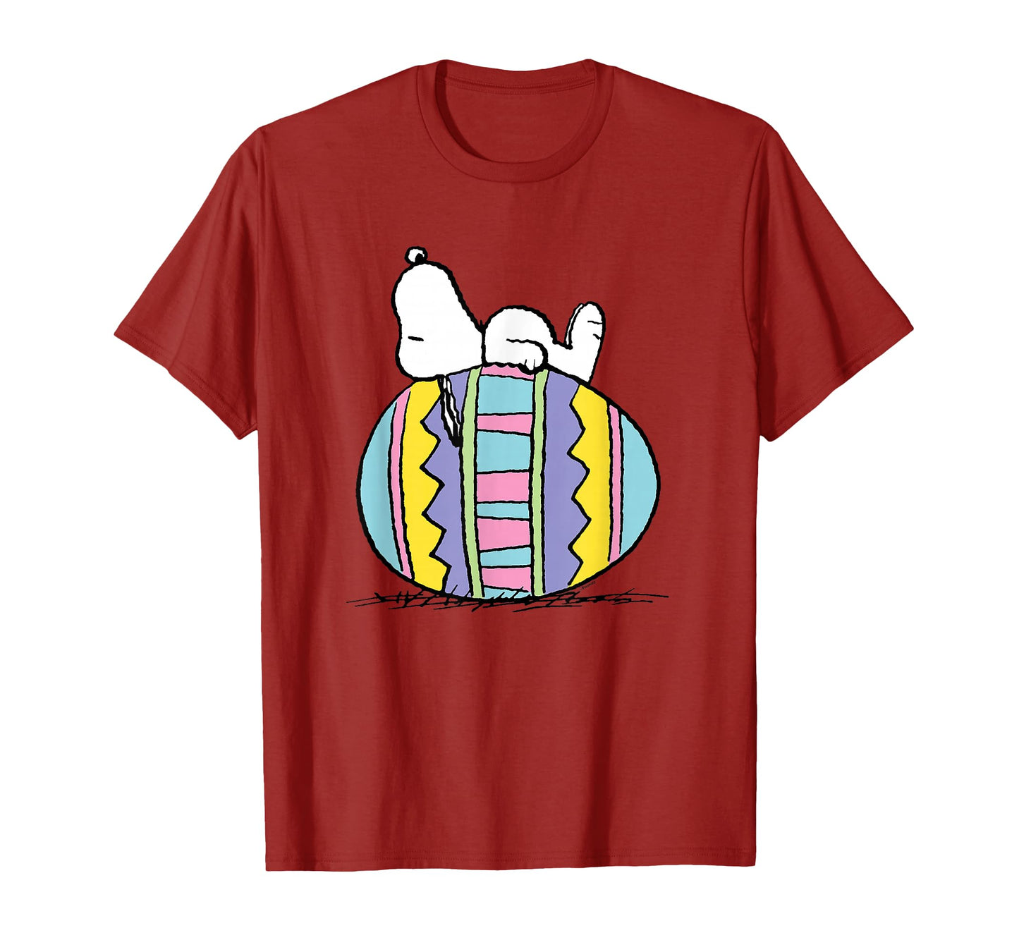 Snoopy - Laying on Easter Egg T-Shirt