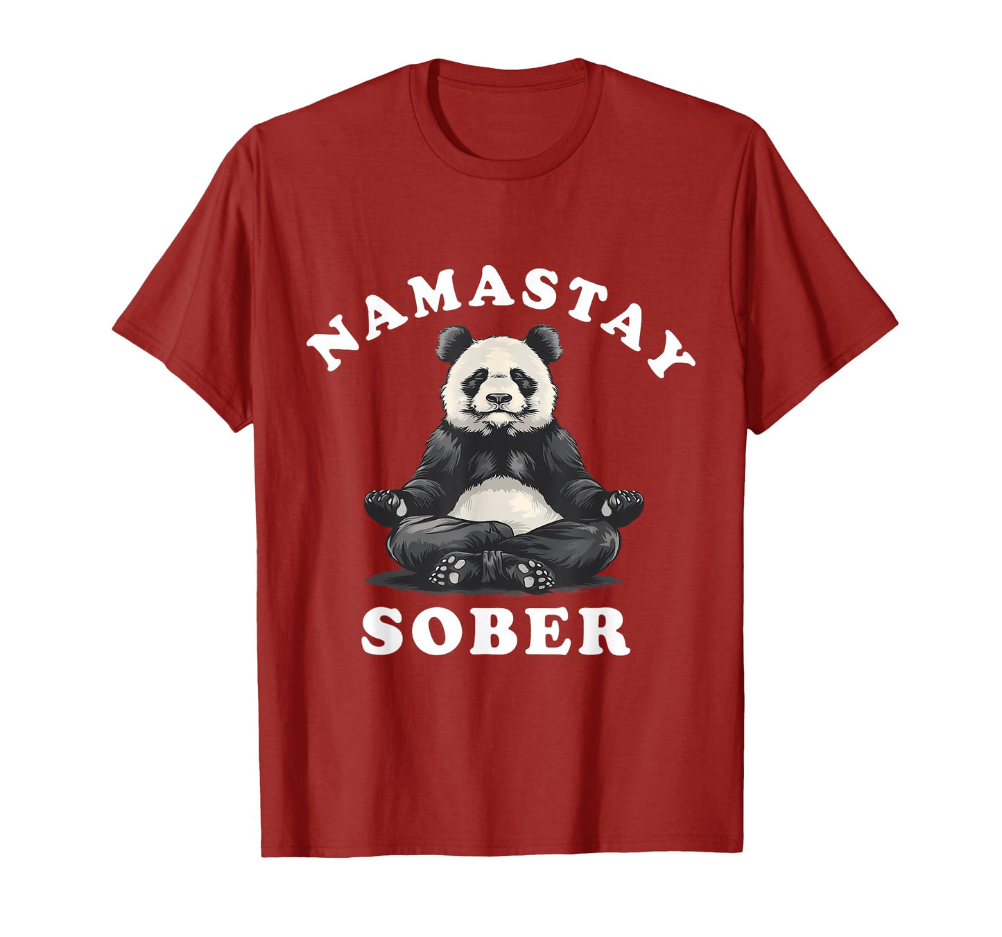 Namastay Sober Bear NA AA Alcoholics Anonymous Buddha T-Shirt