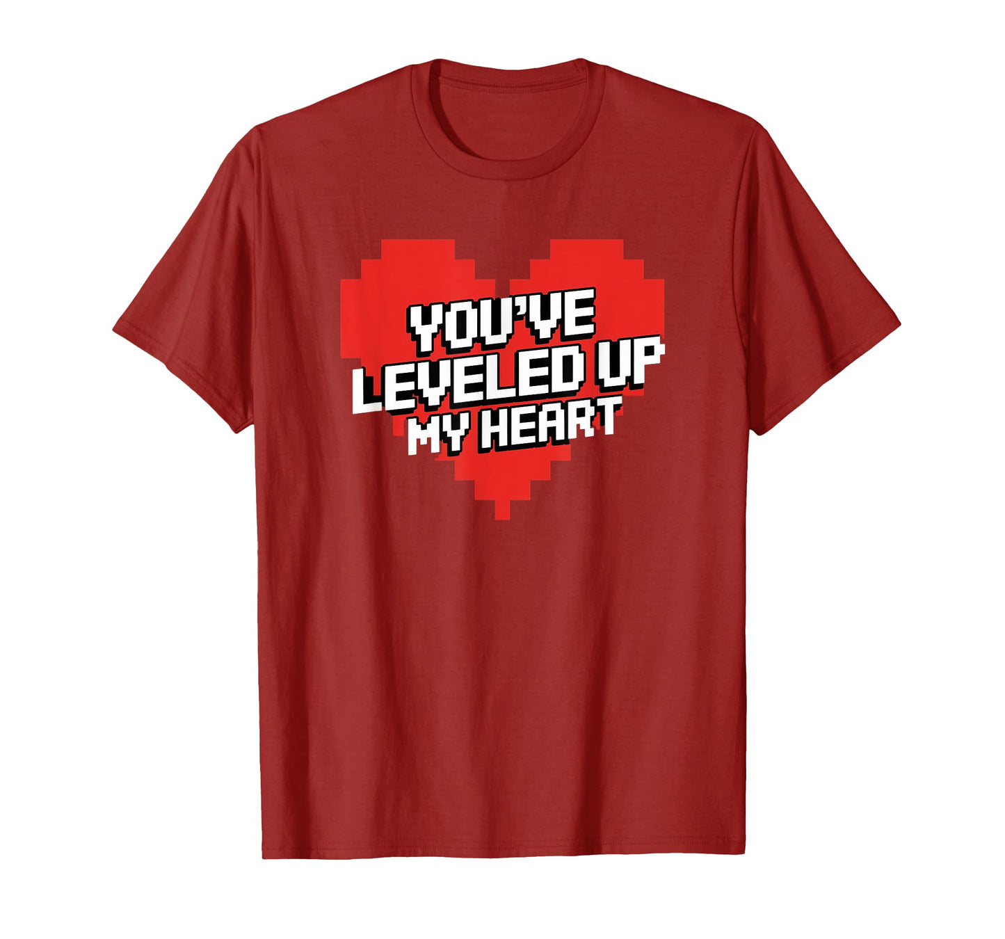 You've Leveled Up My Heart Gamer Love Valentine's Day Retro T-Shirt