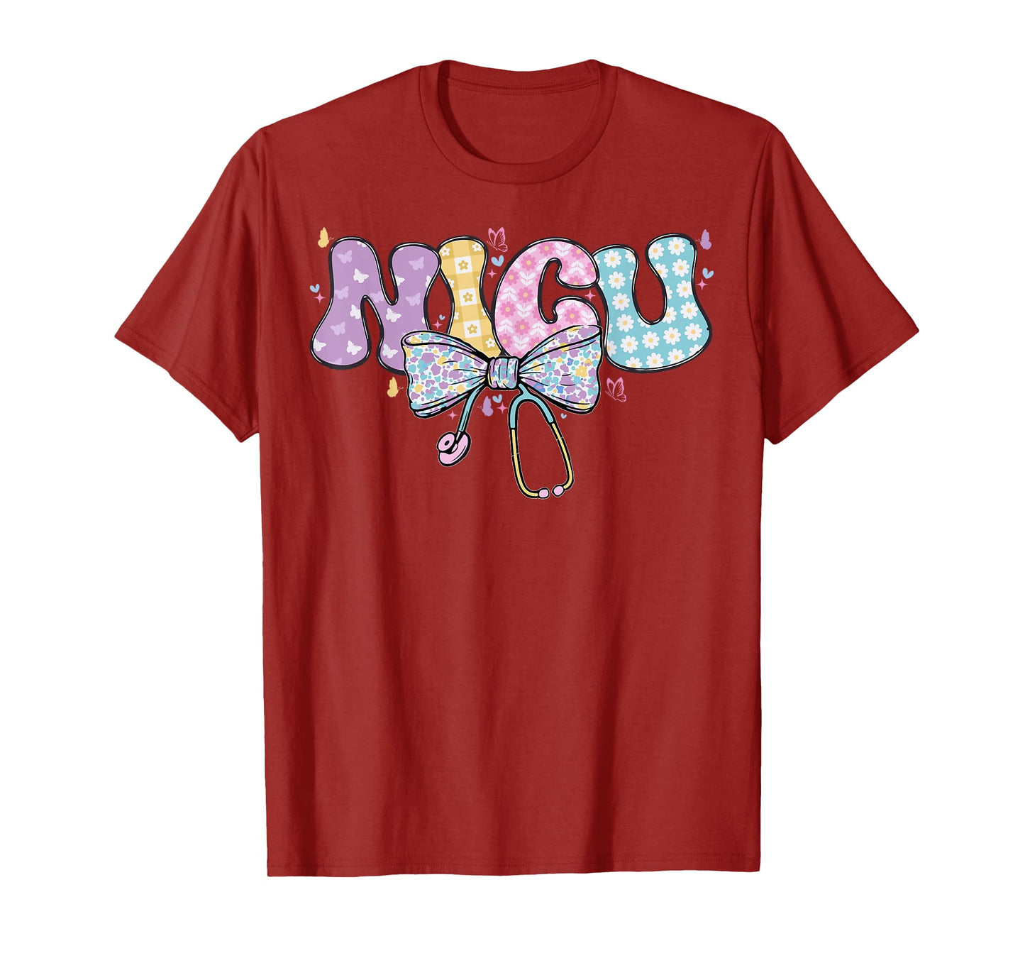NICU Nurse Week Coquette Bow Stethoscope Nurse Week NICU T-Shirt