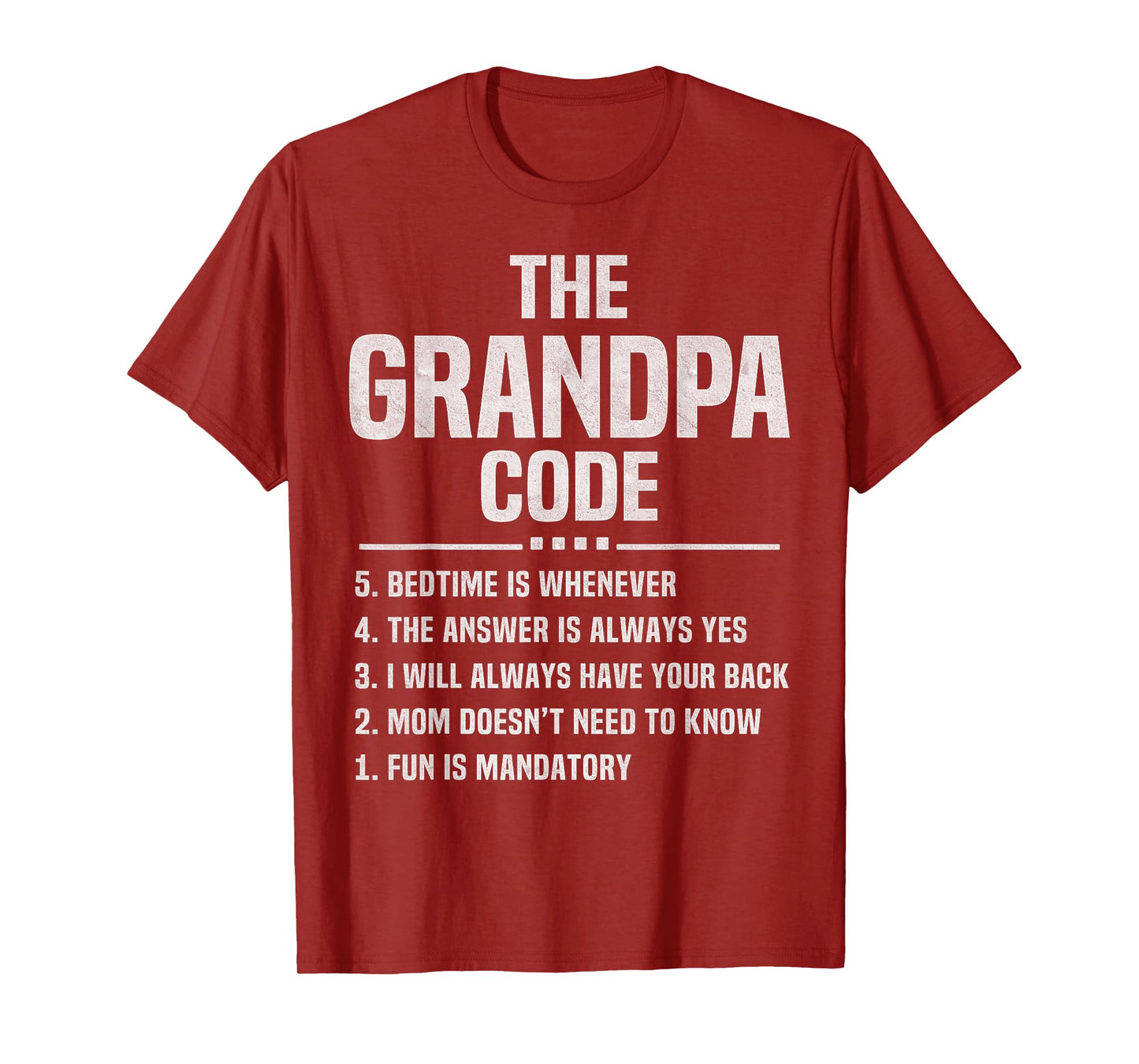 The Grandpa Code Cool Grandfather Joke Fathers Day Funny T-Shirt