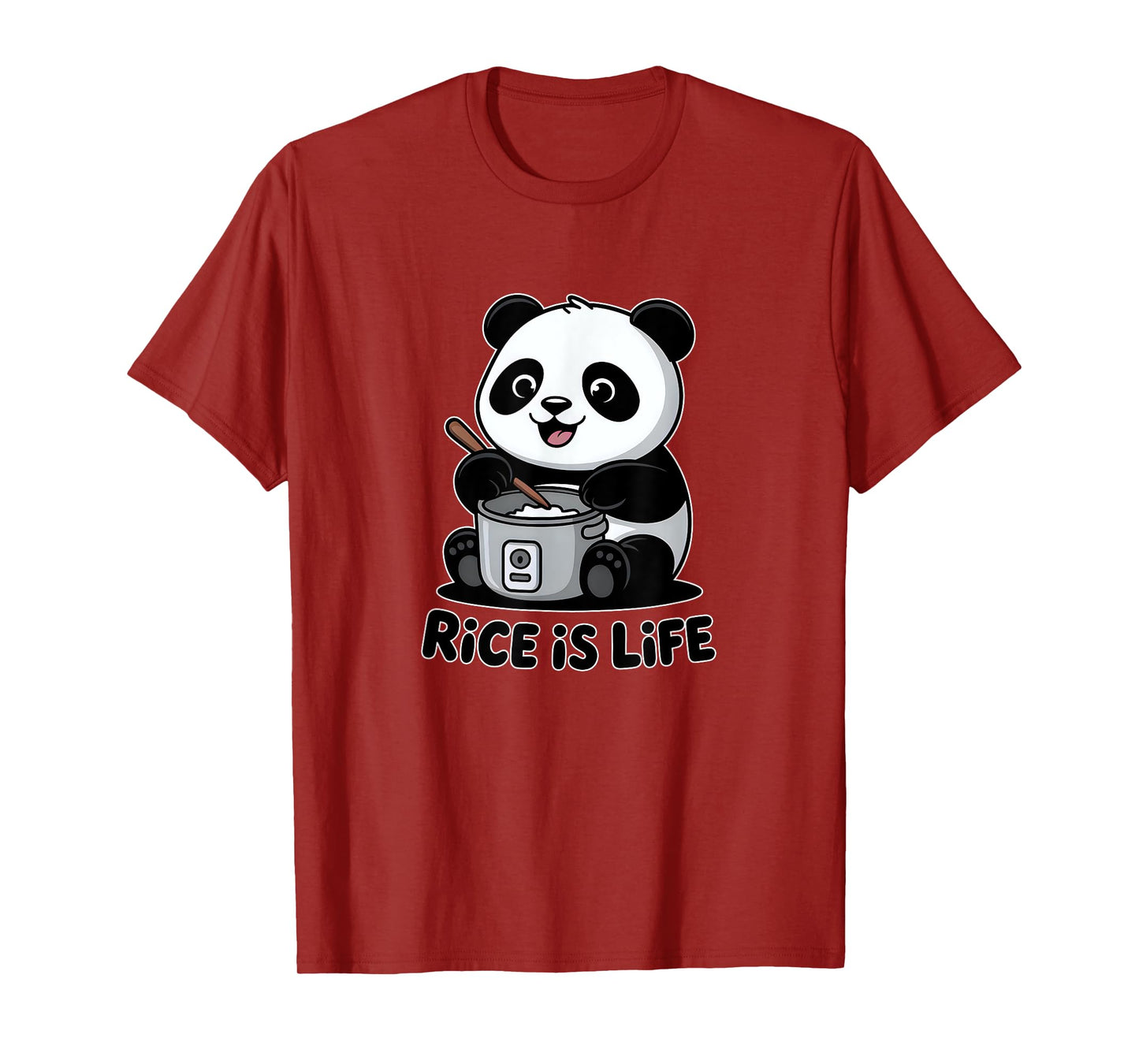 Panda Bear Rice Cooker Rice Is Life T-Shirt
