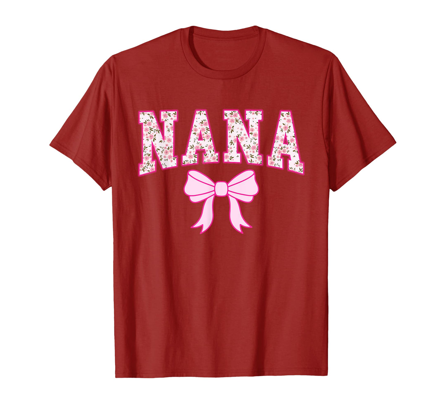 Nana Coquette Bow Pink Aesthetic Mother's Day Grandma Life T-Shirt