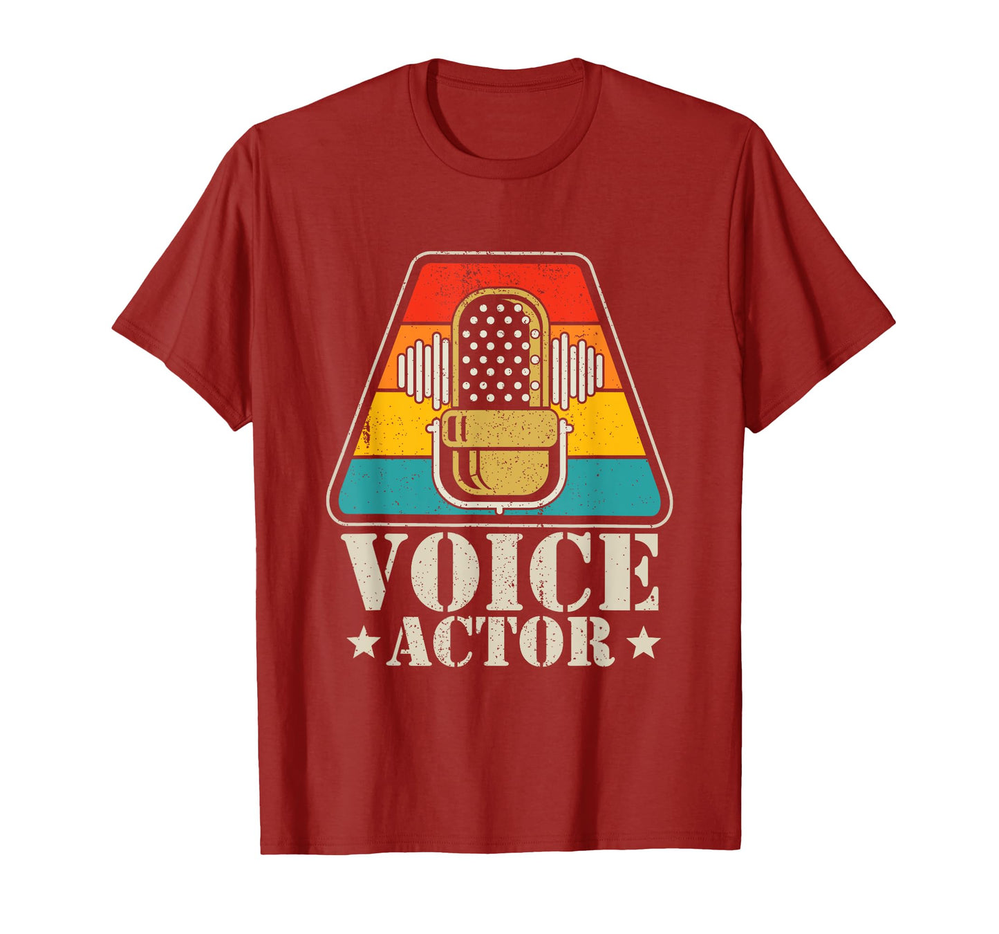 Voice Actress & Voice Actor Gift Tee Unisex-Adults & Unisex-Kids Retro Vintage Voice-Over Artist / Voice Acting T-Shirt Black Small Short Sleeve T-Shirt