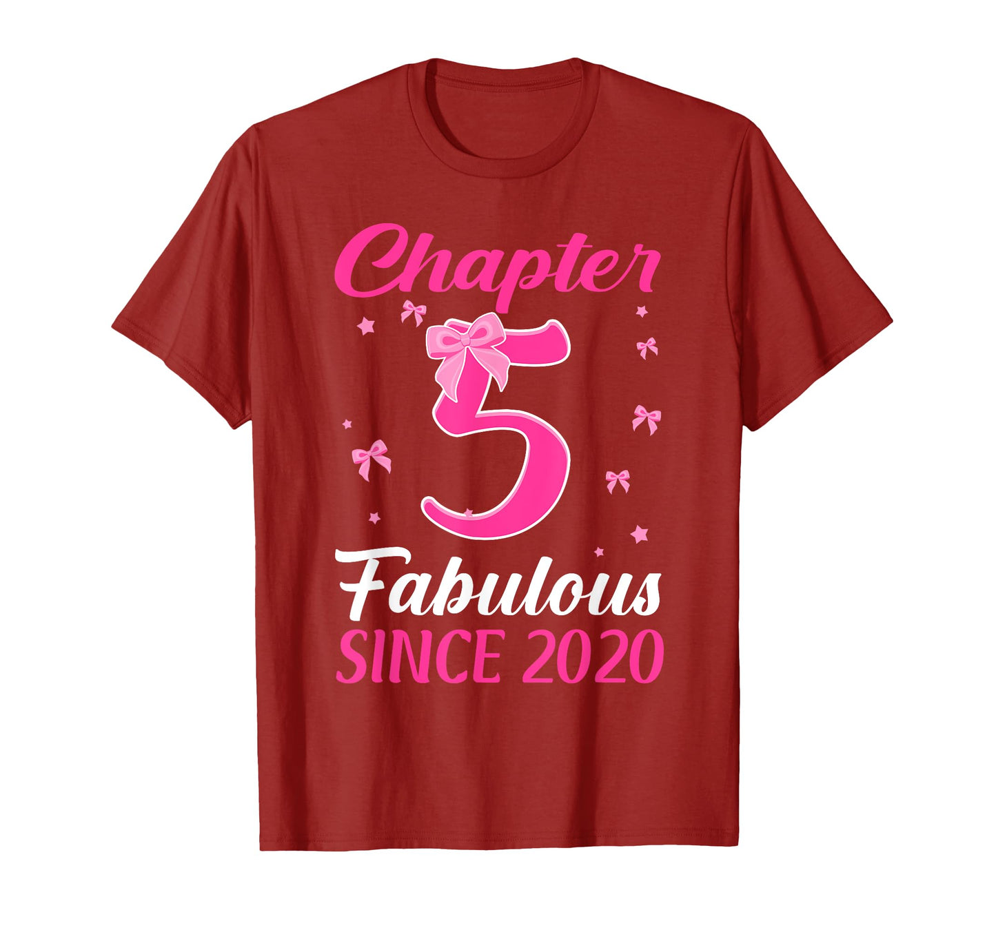 Chapter 5 Fabulous Since 2020 Happy 5th Girl Birthday T-Shirt