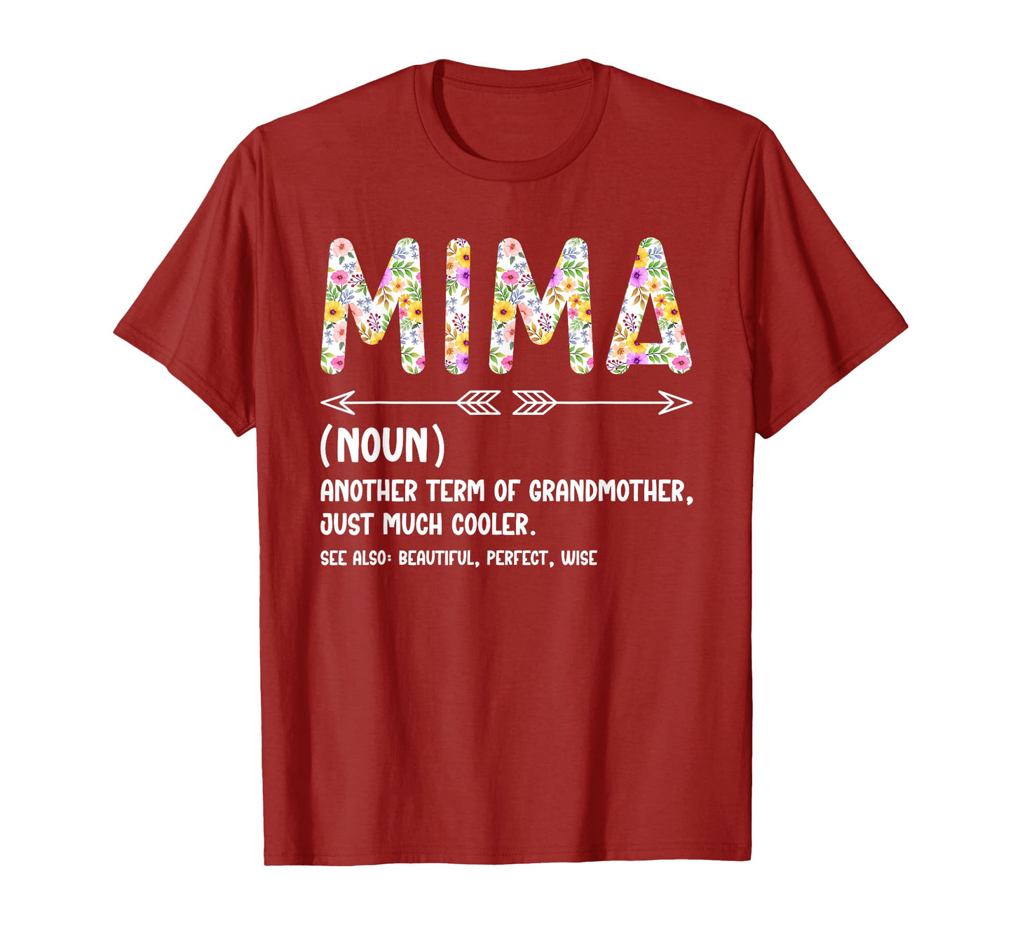 Mima Definition Mima Grandma Mima Grandmother T-Shirt