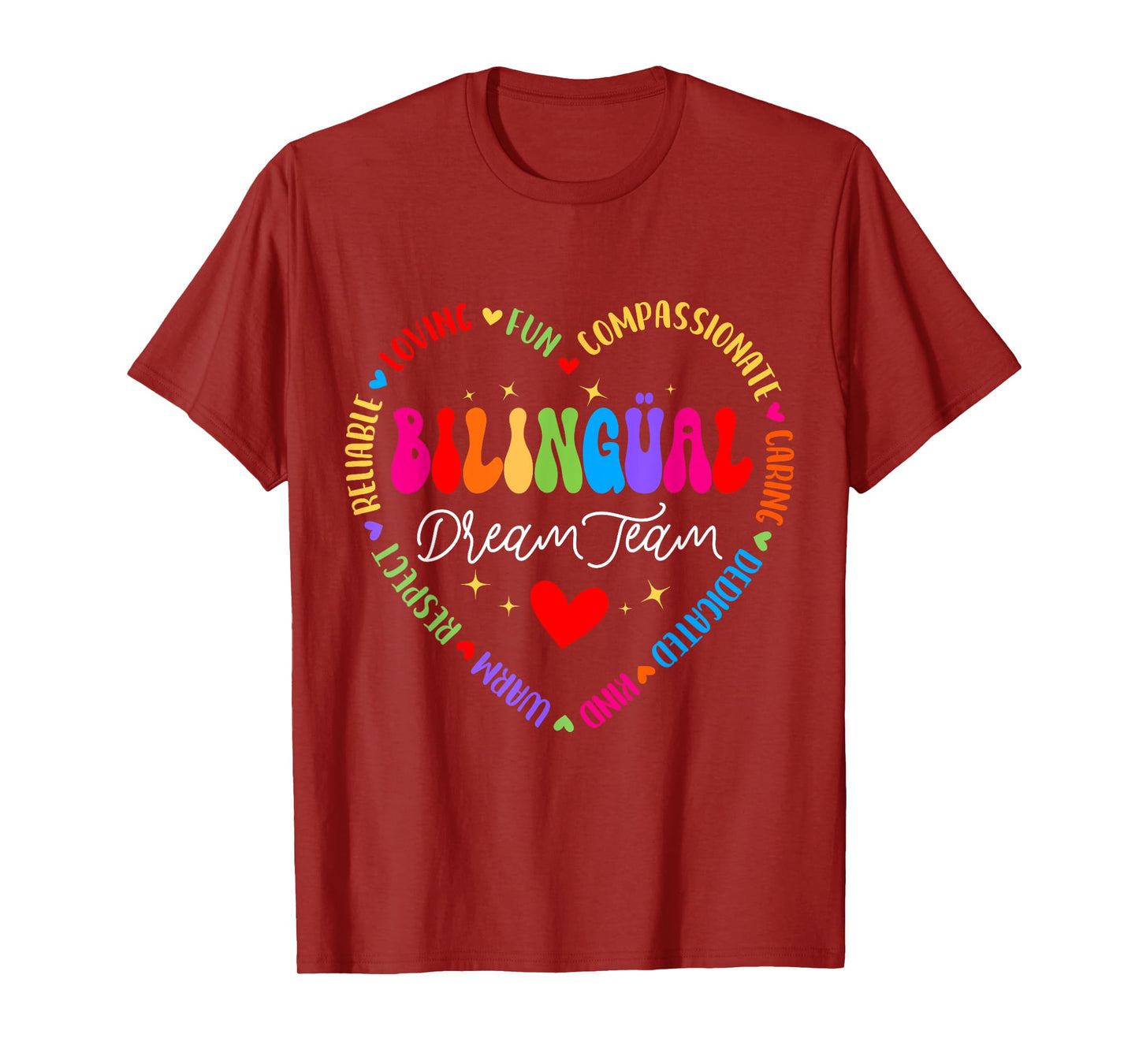 Bilingues Dream Team Dual Language Bilingual Crew Teacher T-Shirt