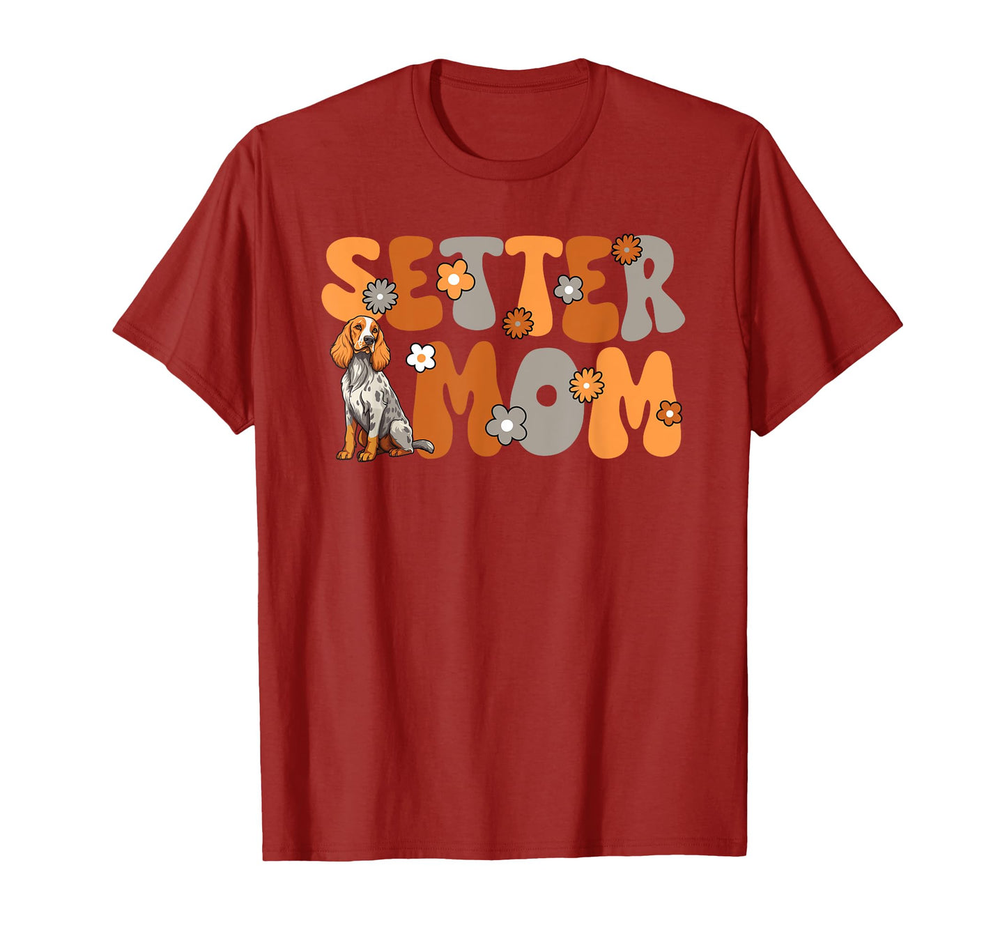 English Setter Groovy World's Best Setter Mom T-Shirt