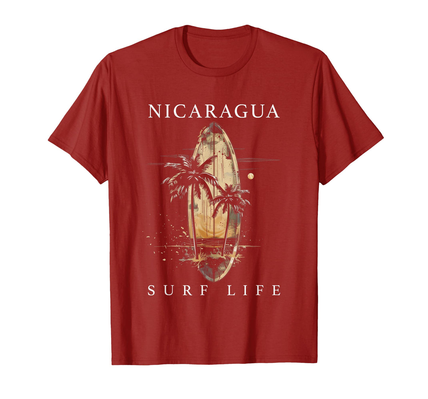 Nicaragua Nica Surf Vintage Surfing Surfer T-Shirt