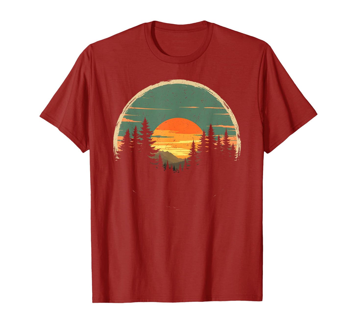 Retro Forest Trees Wildlife Nature Vintage Forest T-Shirt