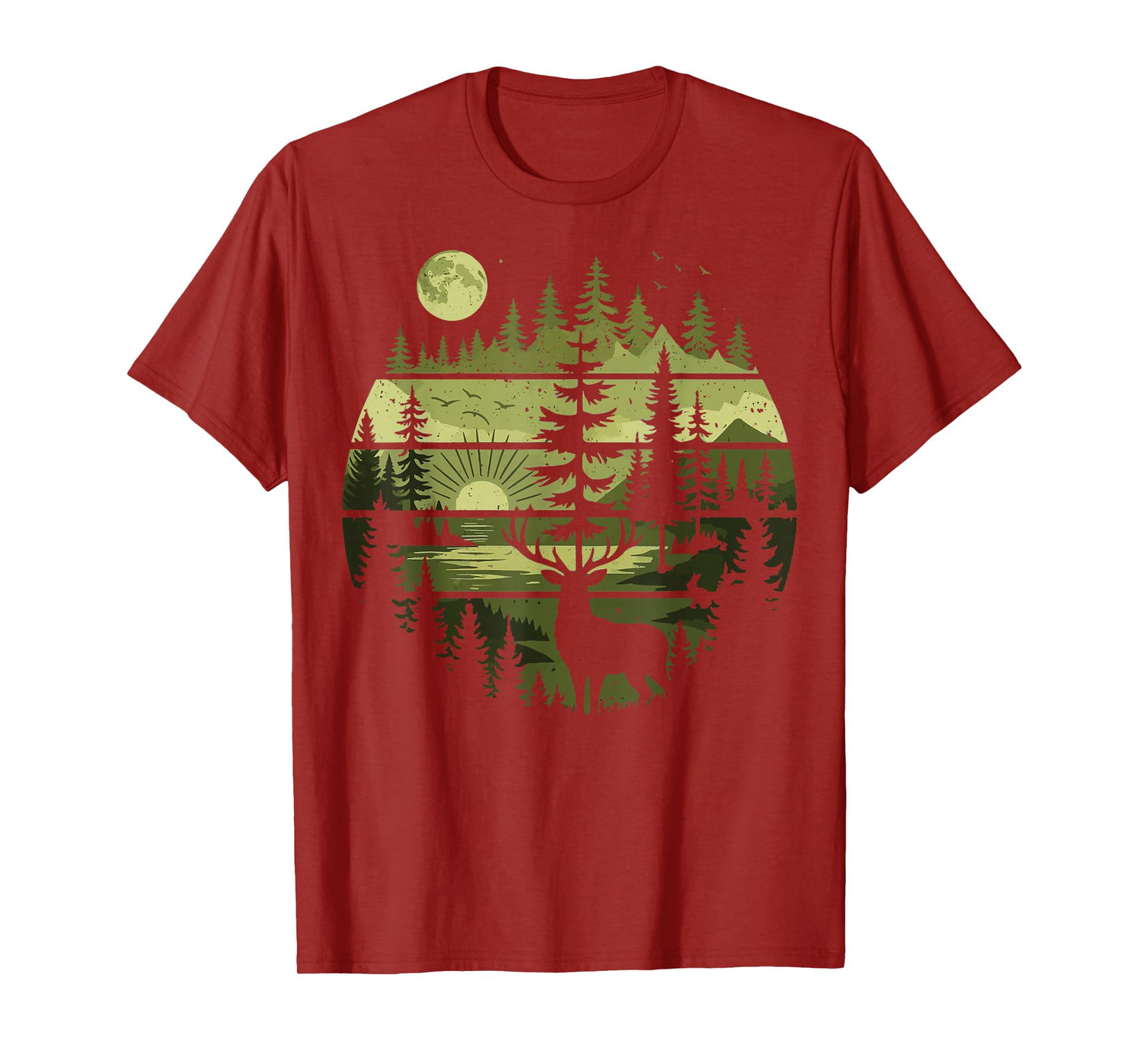 Forest Retro Nature Wildlife Outdoor T-Shirt