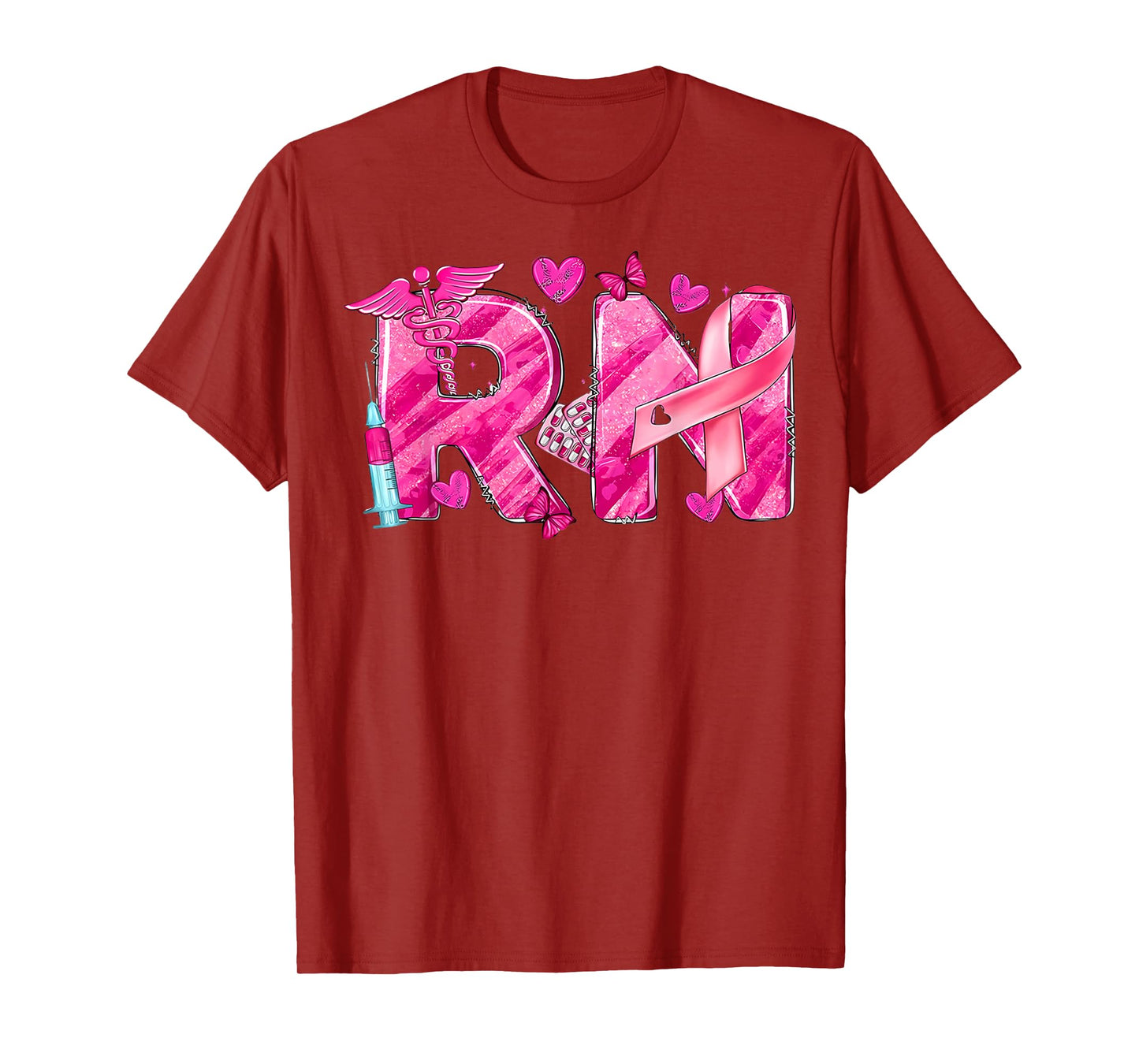 Nurse Breast Cancer Awareness Pink Ribbon Nursing RN Life T-Shirt