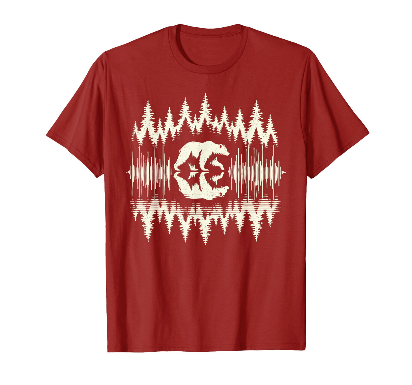 Trees Reflection Wildlife Nature Bear Outdoor Forest T-Shirt